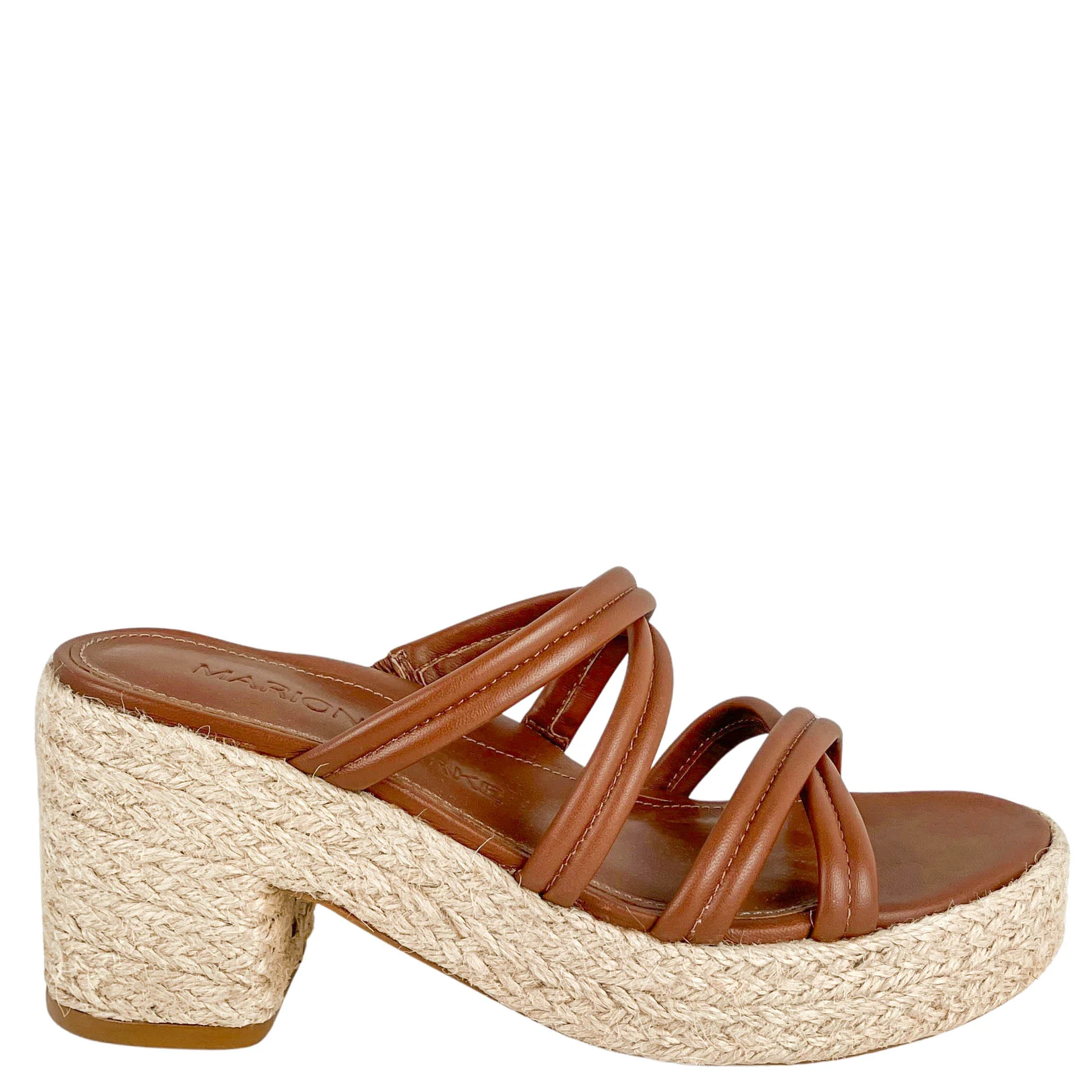 Marion Parke Adrian Platform Sandals Brown and Natural