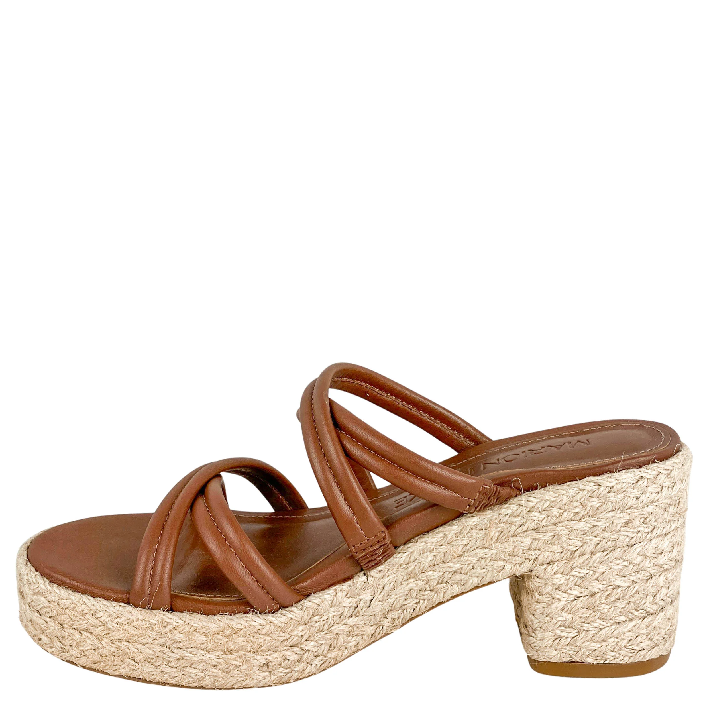 Marion Parke Adrian Platform Sandals Brown and Natural - Image 2