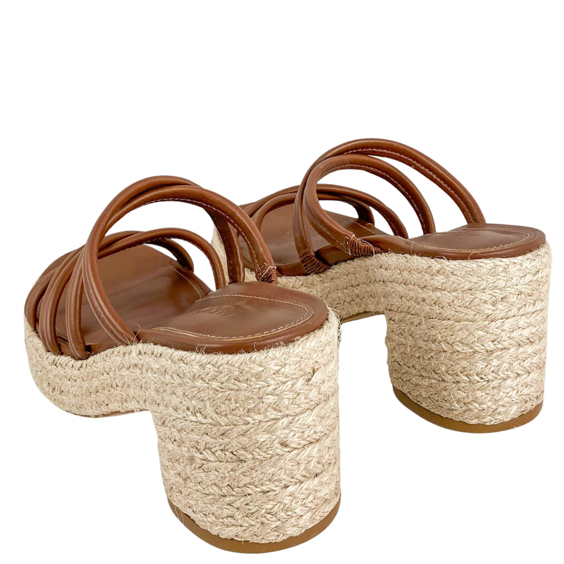 Marion Parke Adrian Platform Sandals Brown and Natural - Image 5