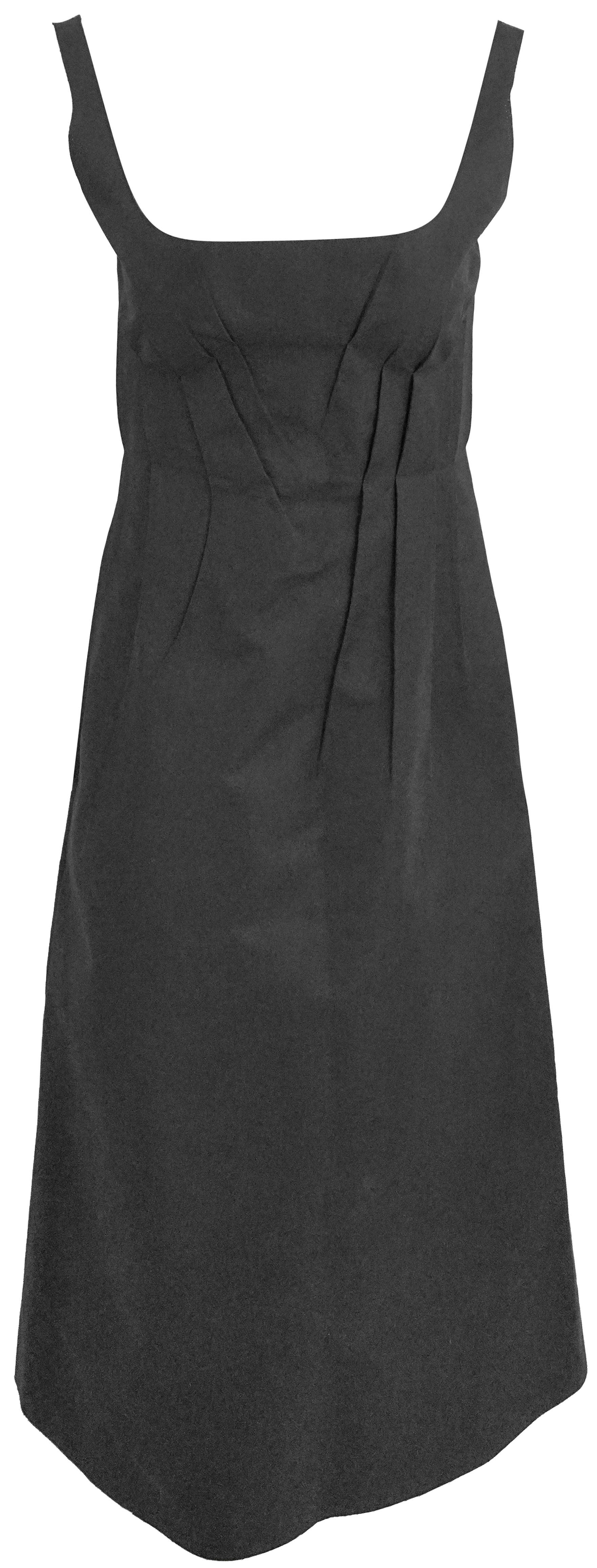 Marni Bonded Cotton Poplin Midi Dress in Black