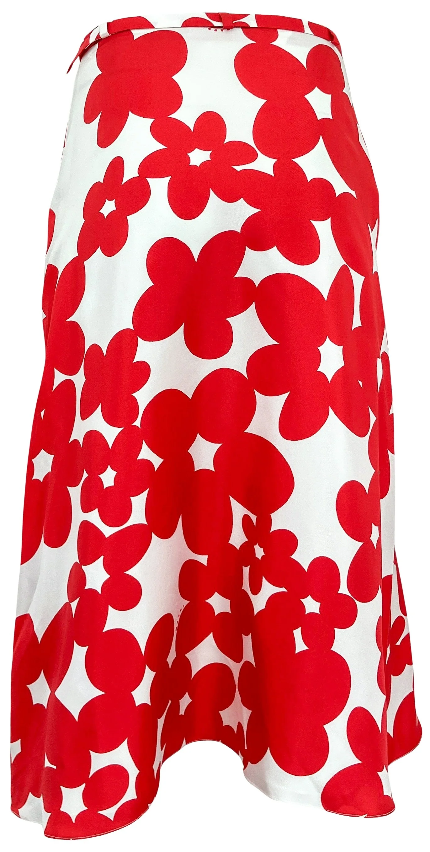 Marni Dillies Silk Twill Midi Skirt in Crimson - Image 2