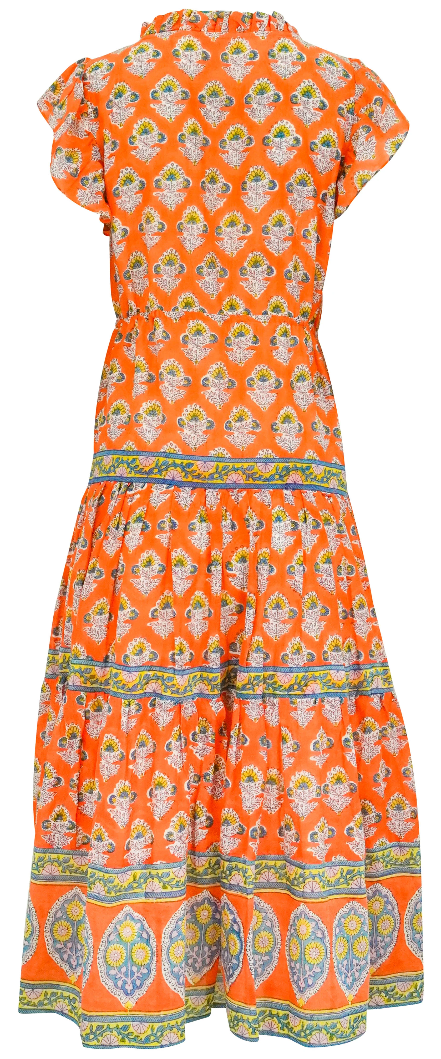 Oliphant Cinched Flirty Midi Dress in Patna Red - Image 2