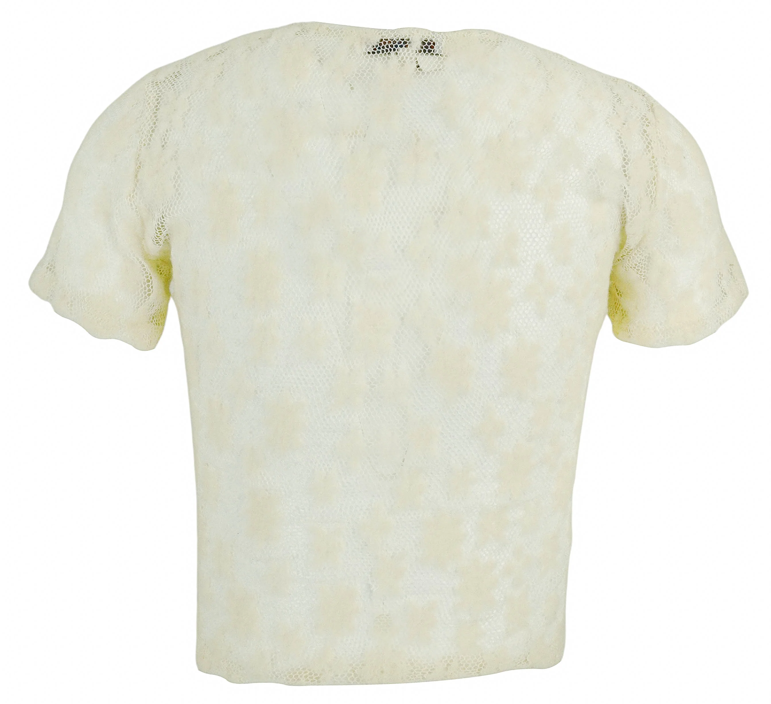 Opening Ceremony Textured Lace T-Shirt in Off-White - Image 2