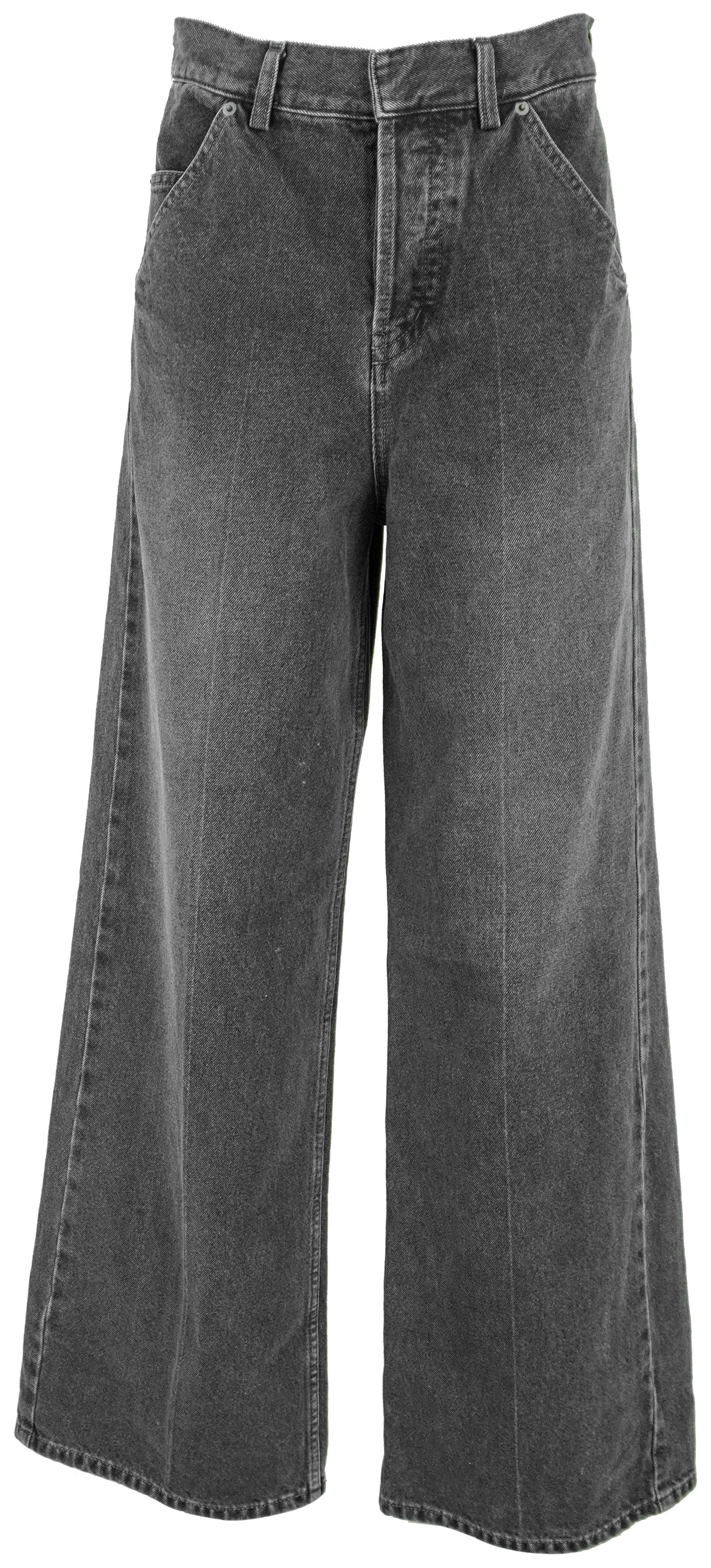 Petar Petrov Wide Leg Jeans in Washed Black