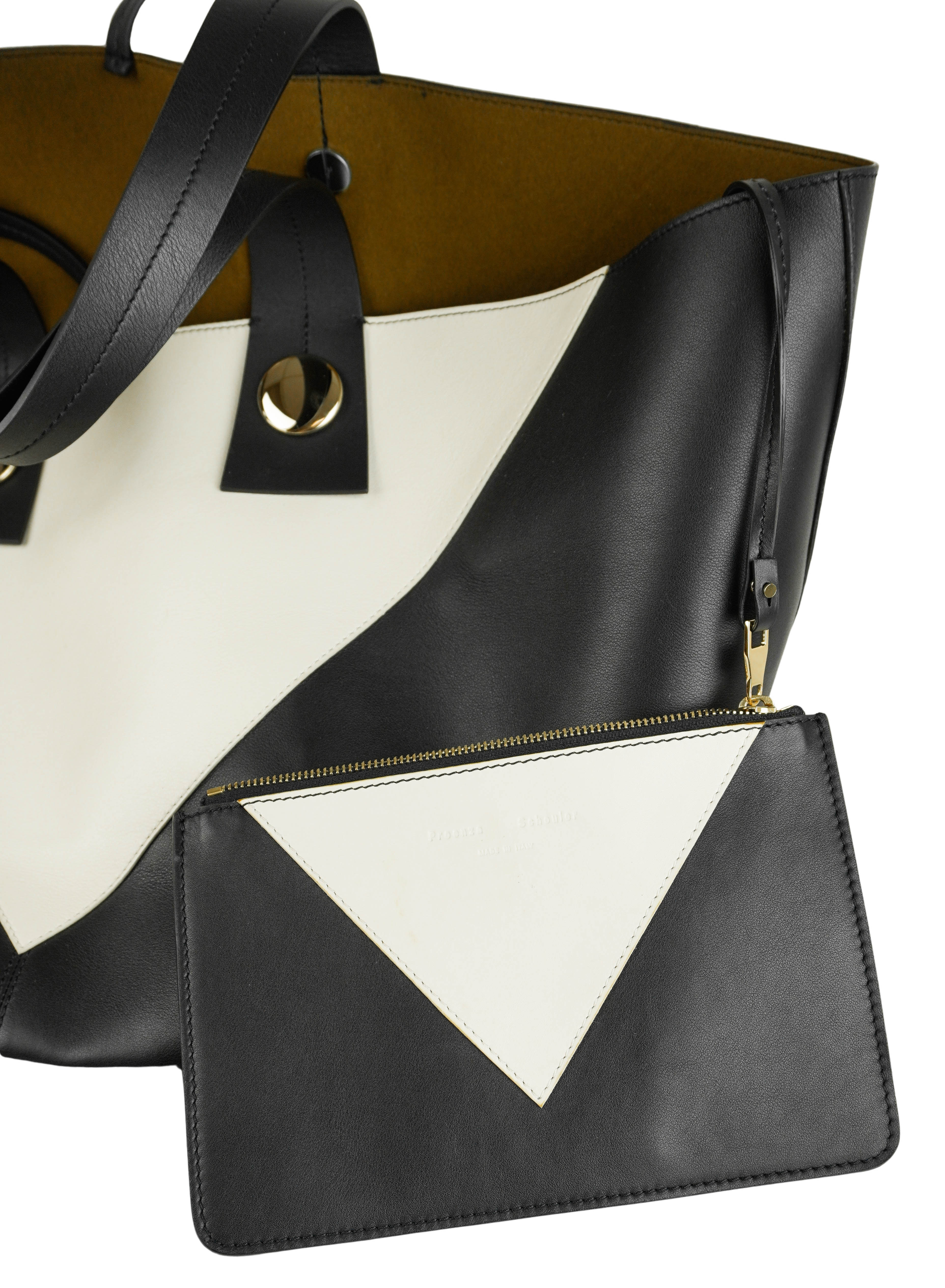 Proenza Schouler North South Tobo Tote Bag in Black and Cream - Image 3