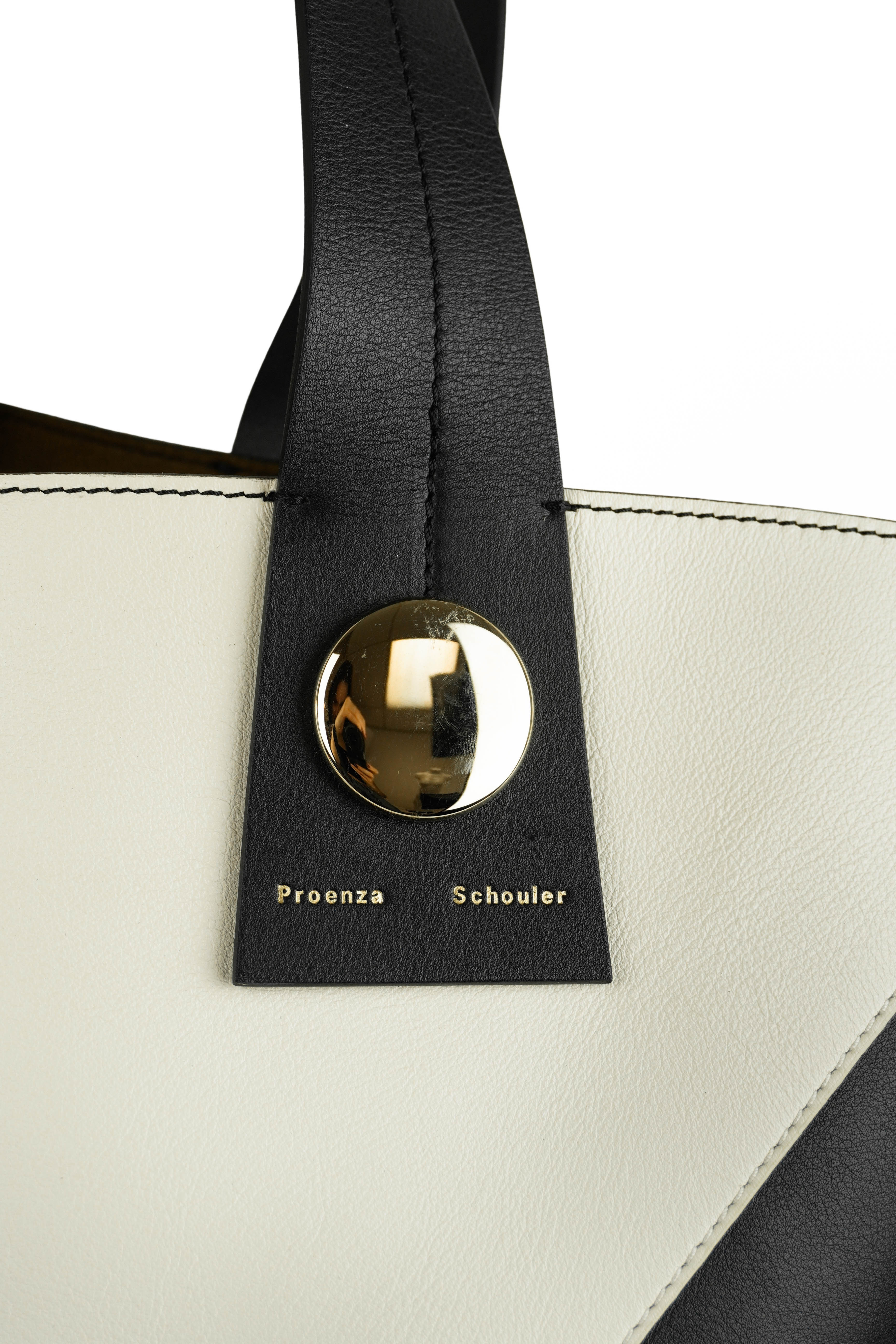 Proenza Schouler North South Tobo Tote Bag in Black and Cream - Image 4