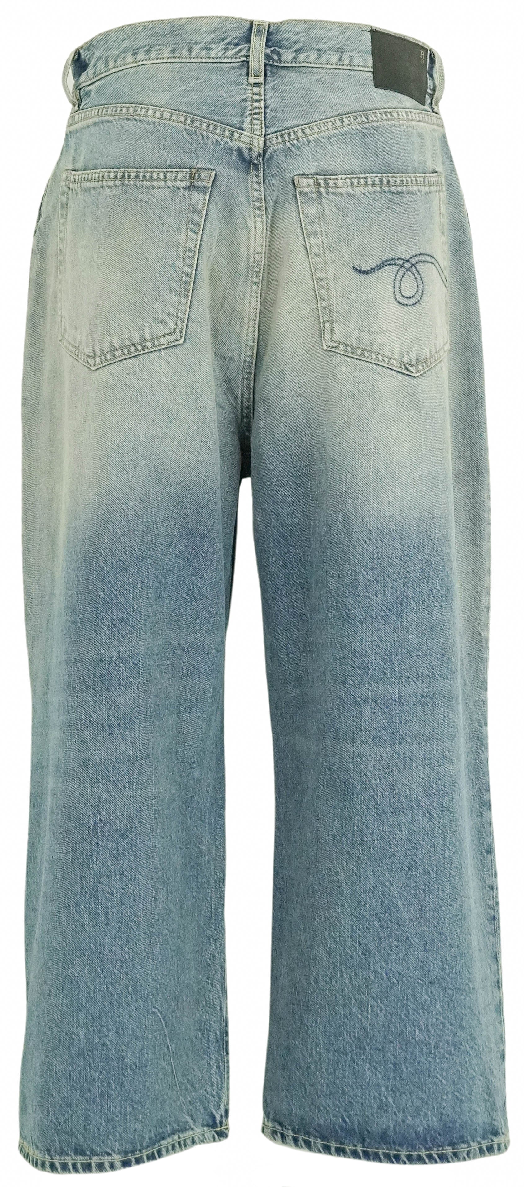 R13 Cropped Wide Leg Denim in Veiled Blue - Image 2