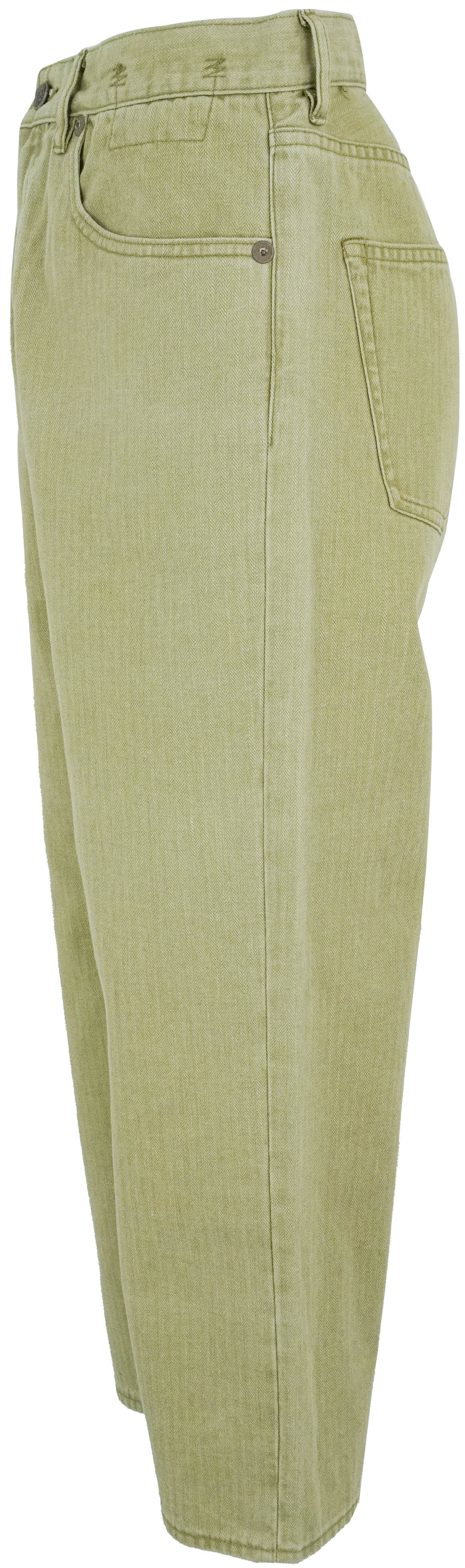 R13 Ex Boyfriend Jeans in Khaki Herringbone Twill - Image 3
