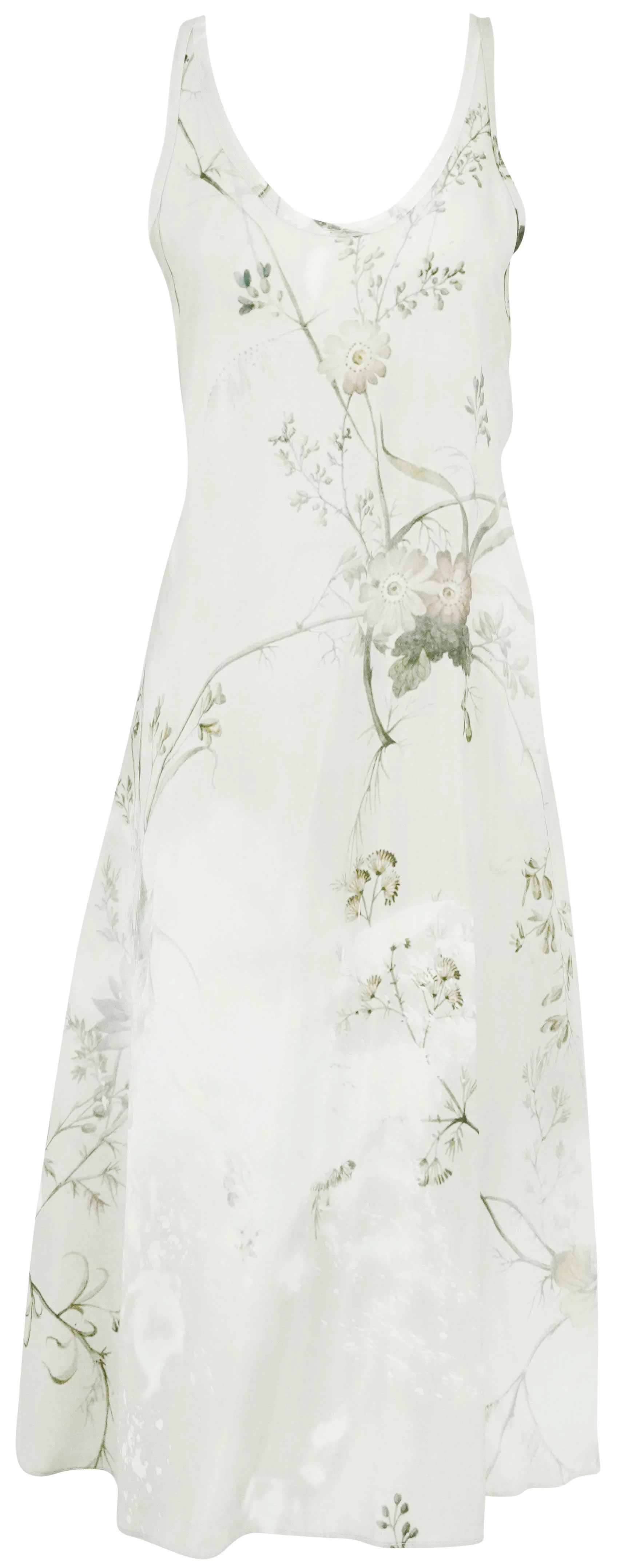 R13 Tank Dress in Cream Bleached Floral