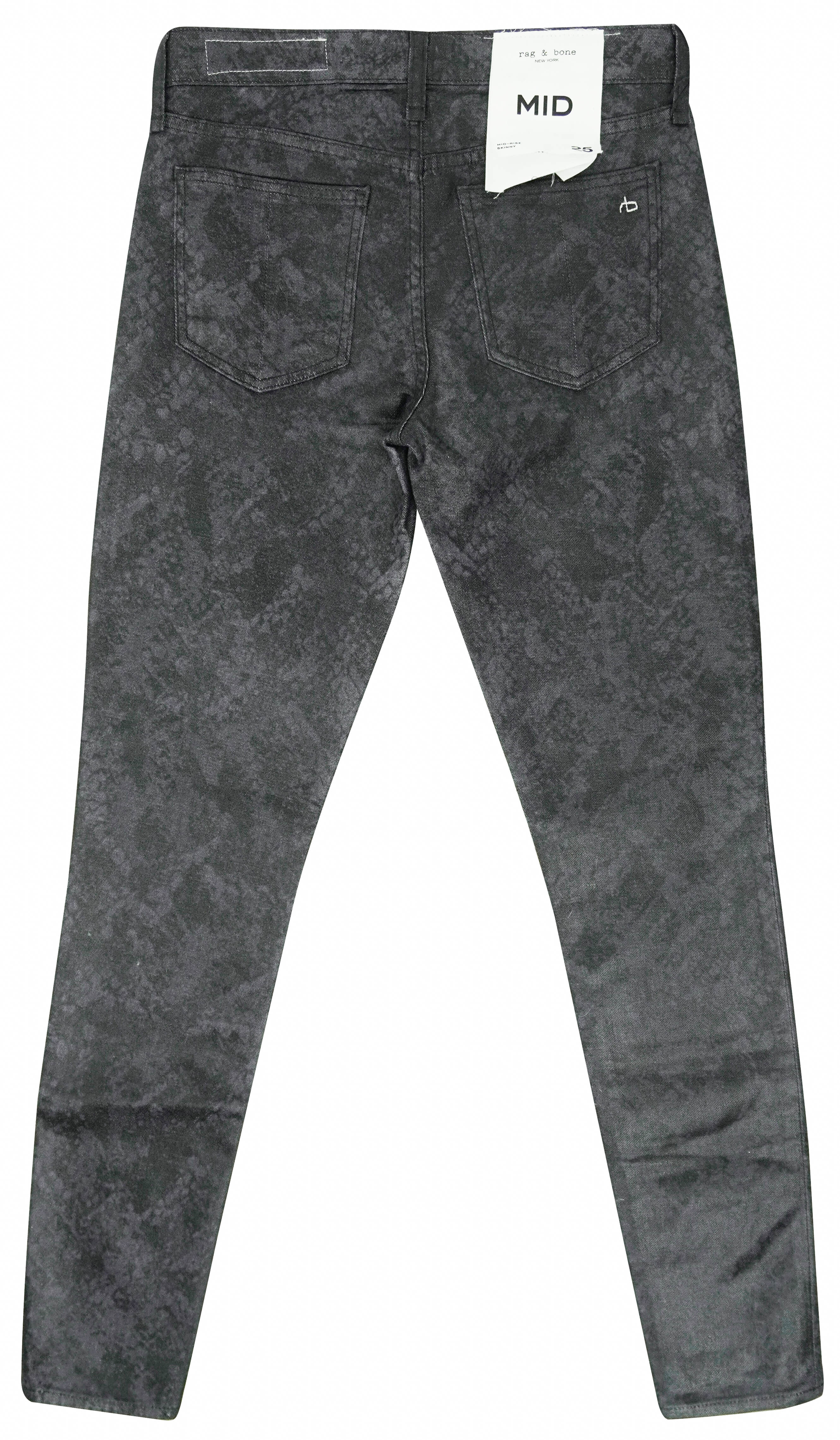 Rag & Bone Cate Mid Rise Skinny Jeans in Snake Foil - Image 3