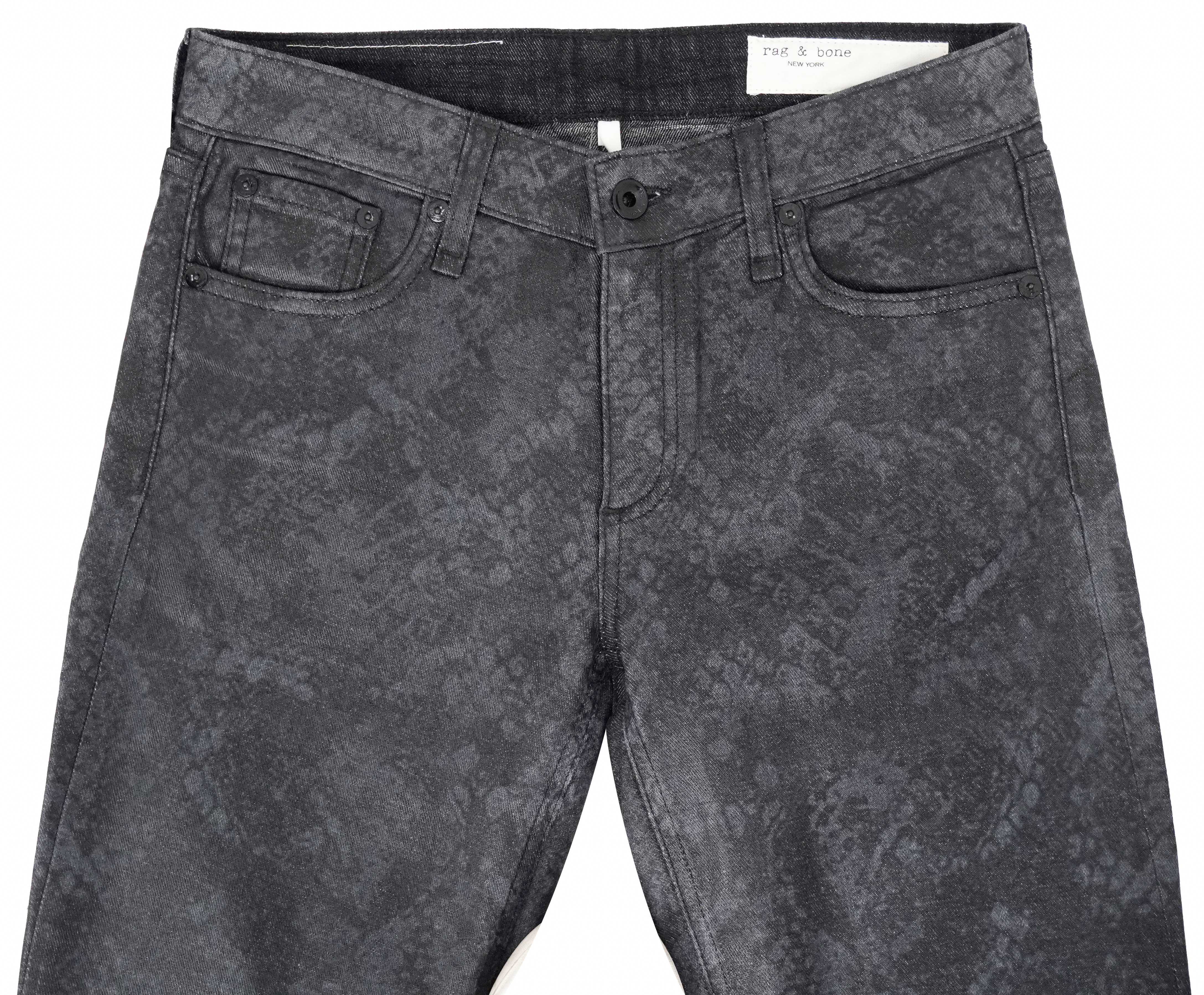 Rag & Bone Cate Mid Rise Skinny Jeans in Snake Foil - Image 4
