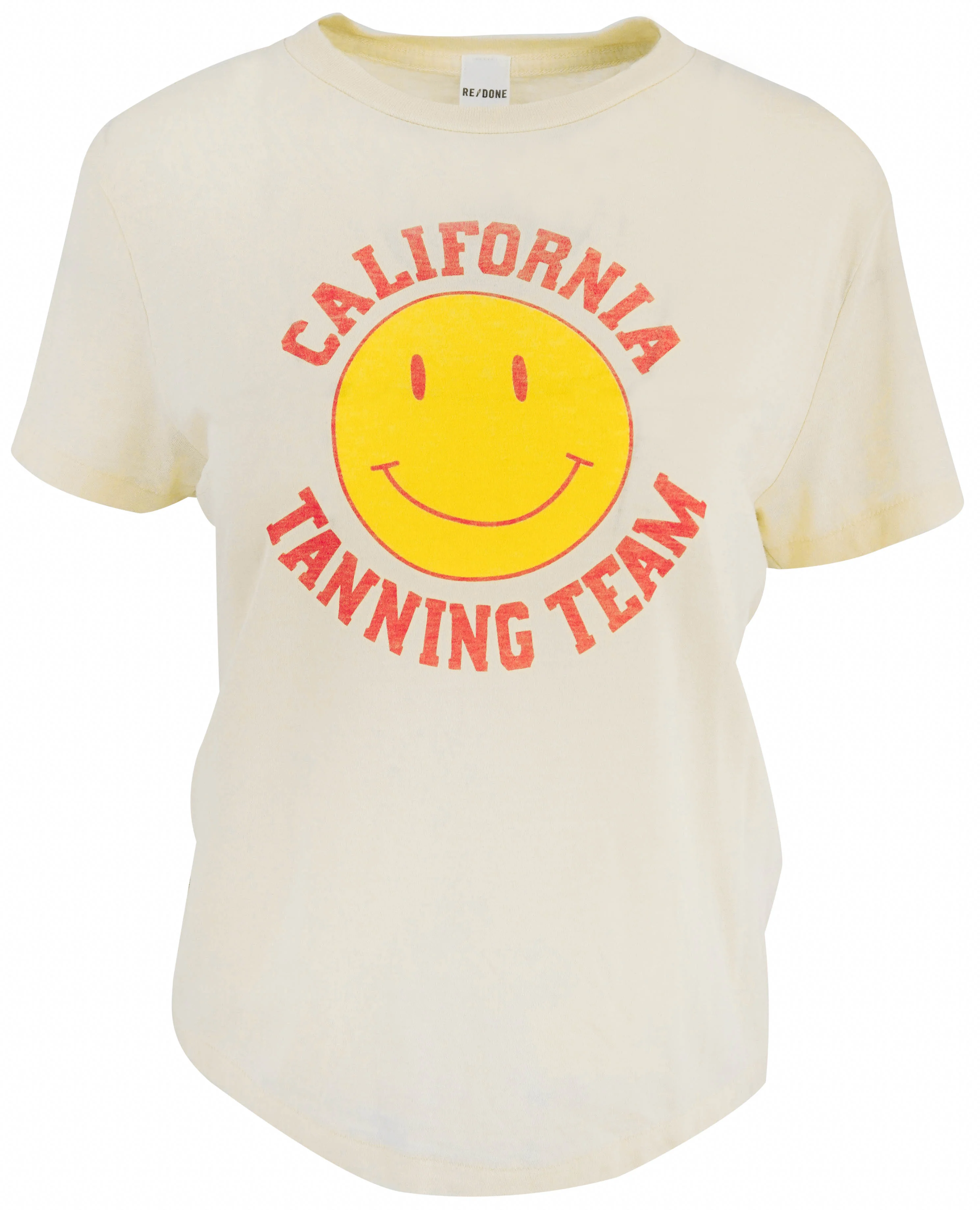 Re/Done Classic Tanning Team Tee in Antique White