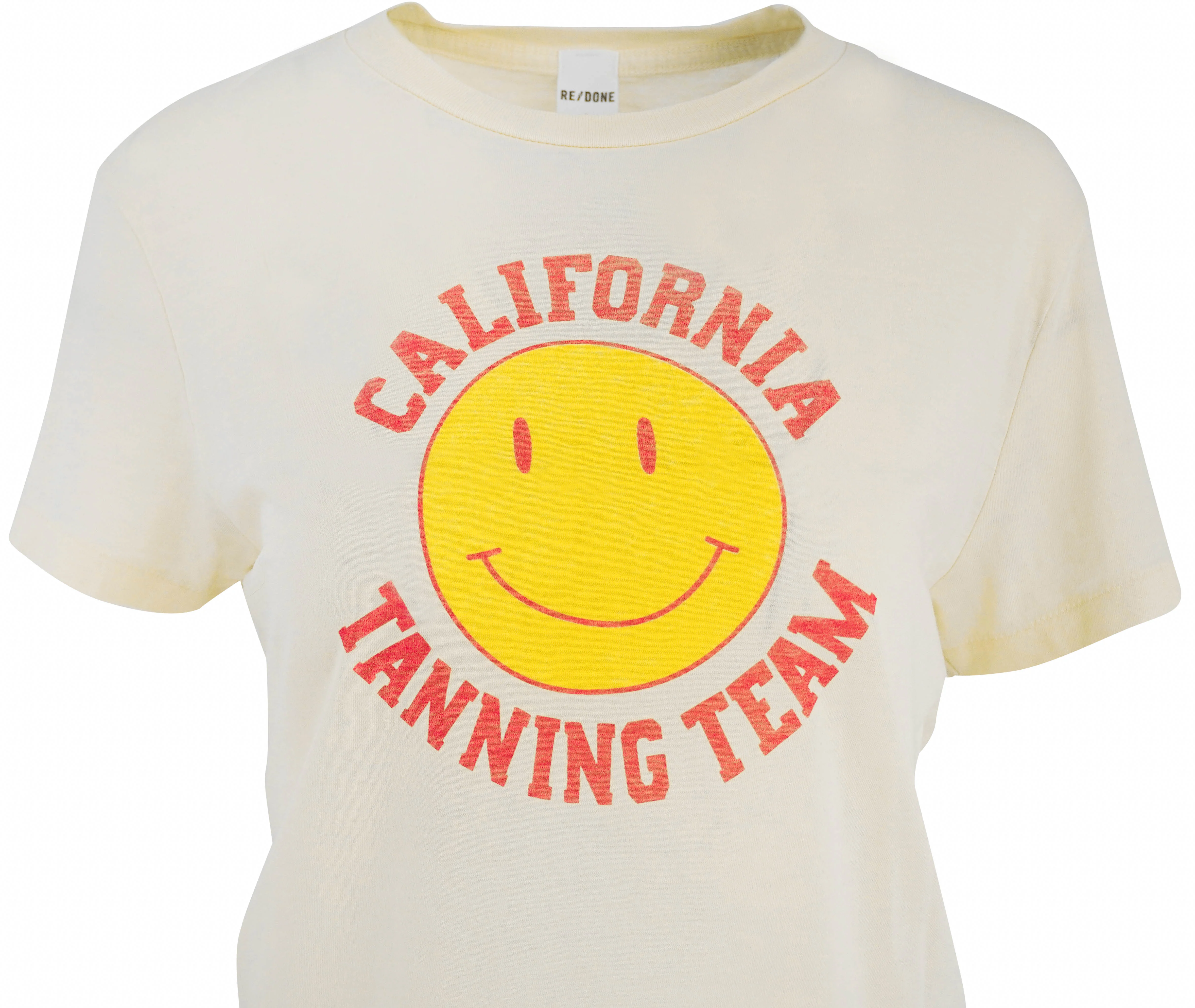 Re/Done Classic Tanning Team Tee in Antique White - Image 3