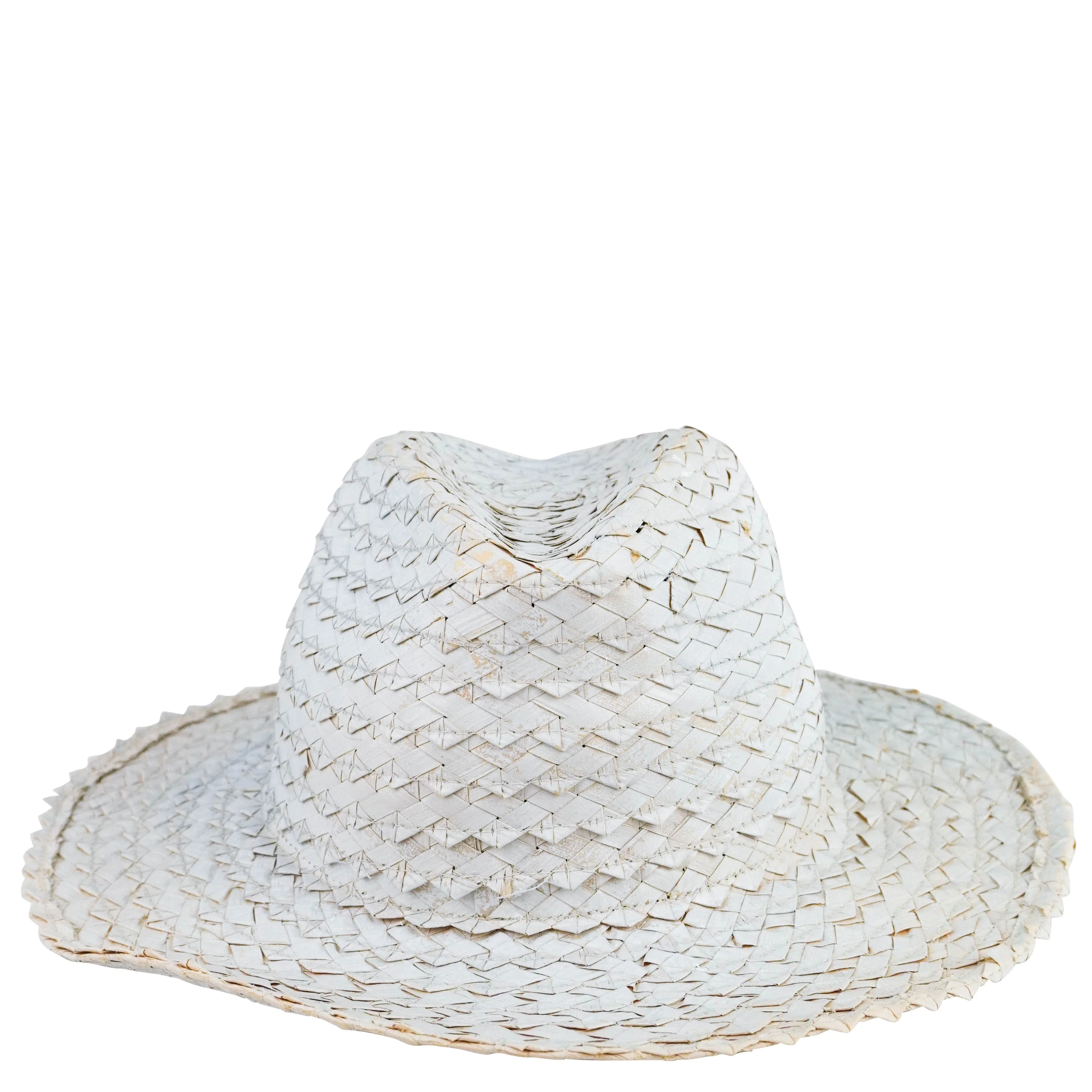 Reinhard Plank Straw Fedora in Light Blue/Grey