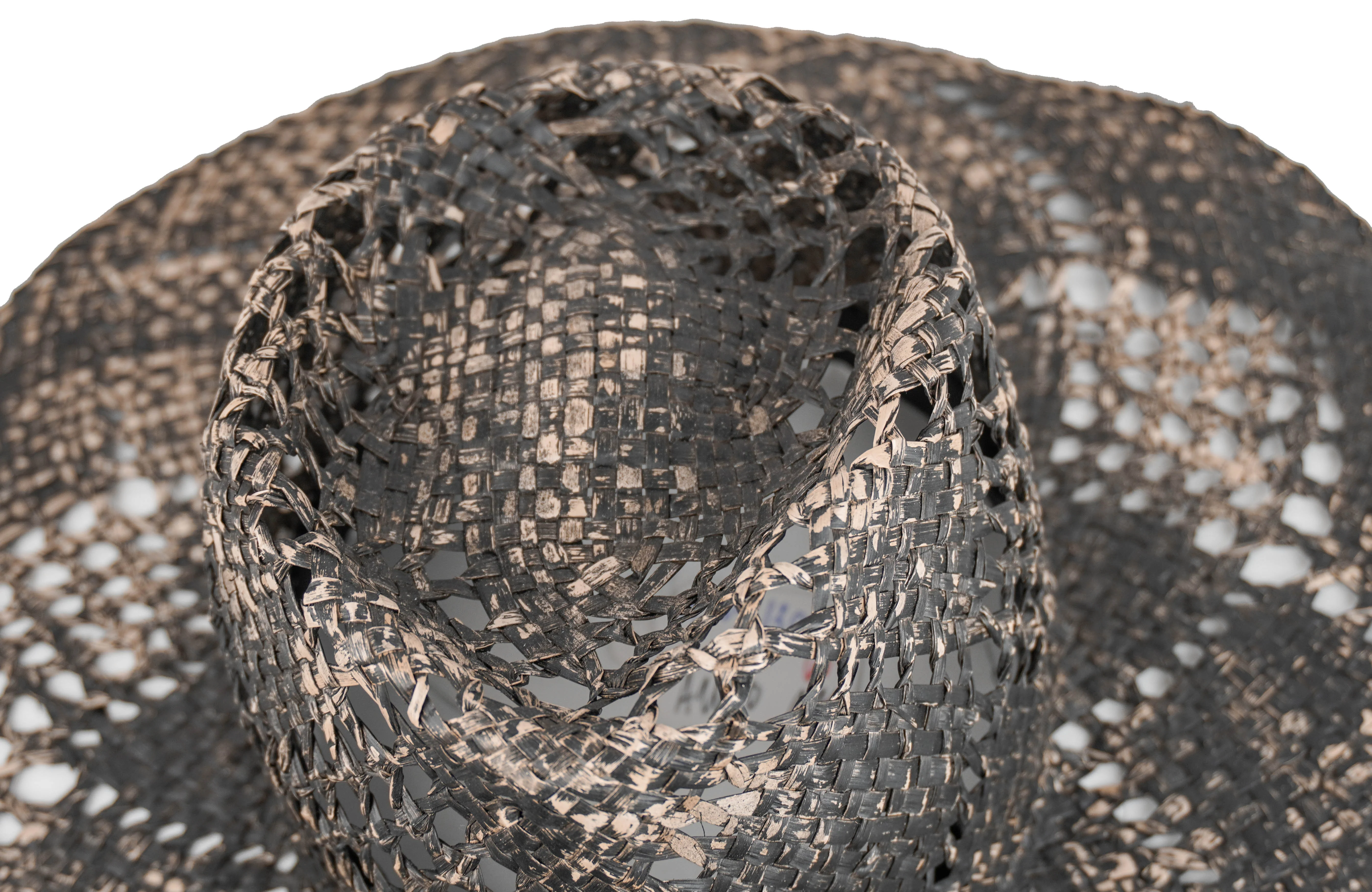 Reinhard Plank Woven Straw Hat in Distressed Black - Image 5
