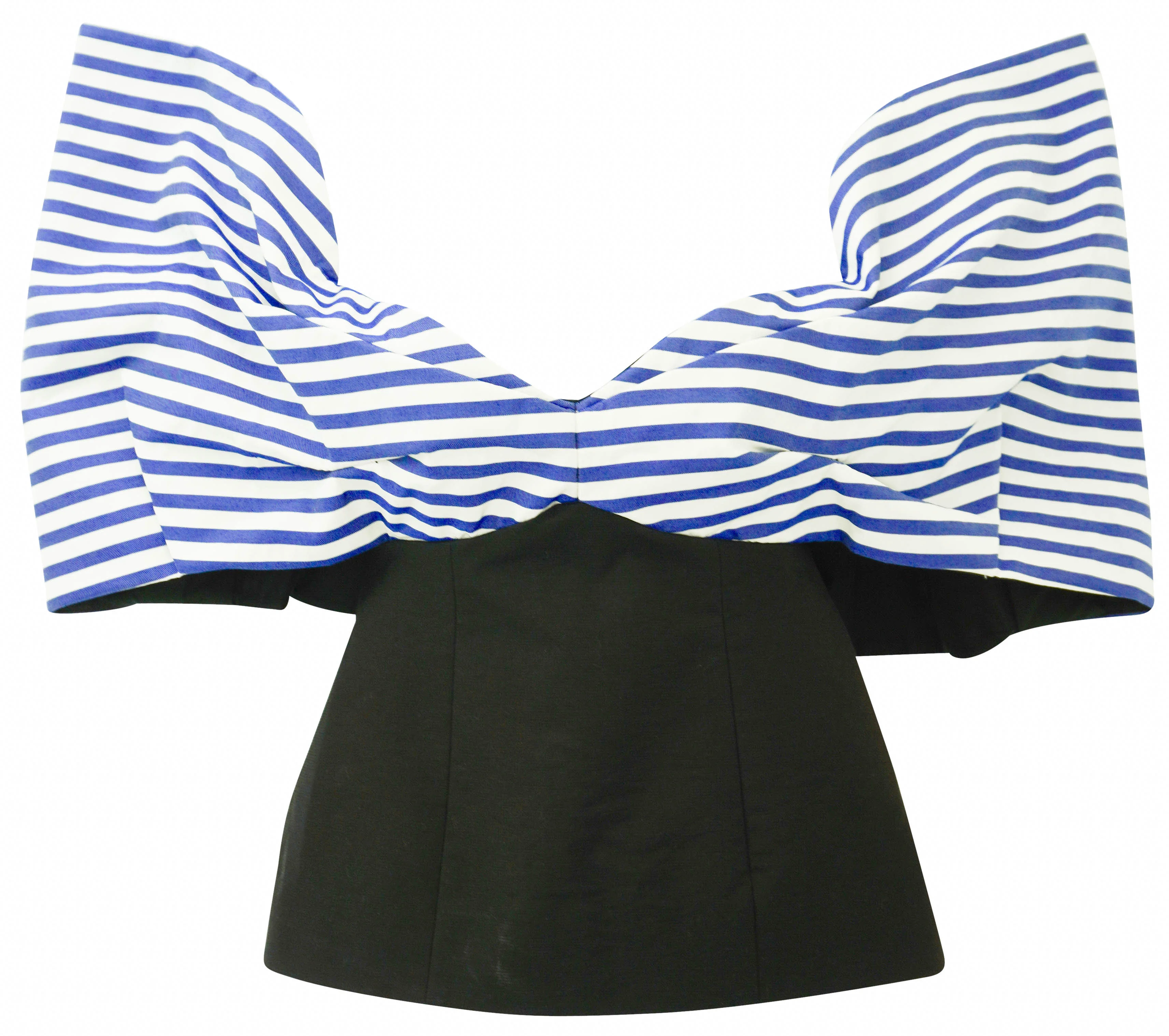 Rosie Assoulin Make Your Point Top in Awning Stripe