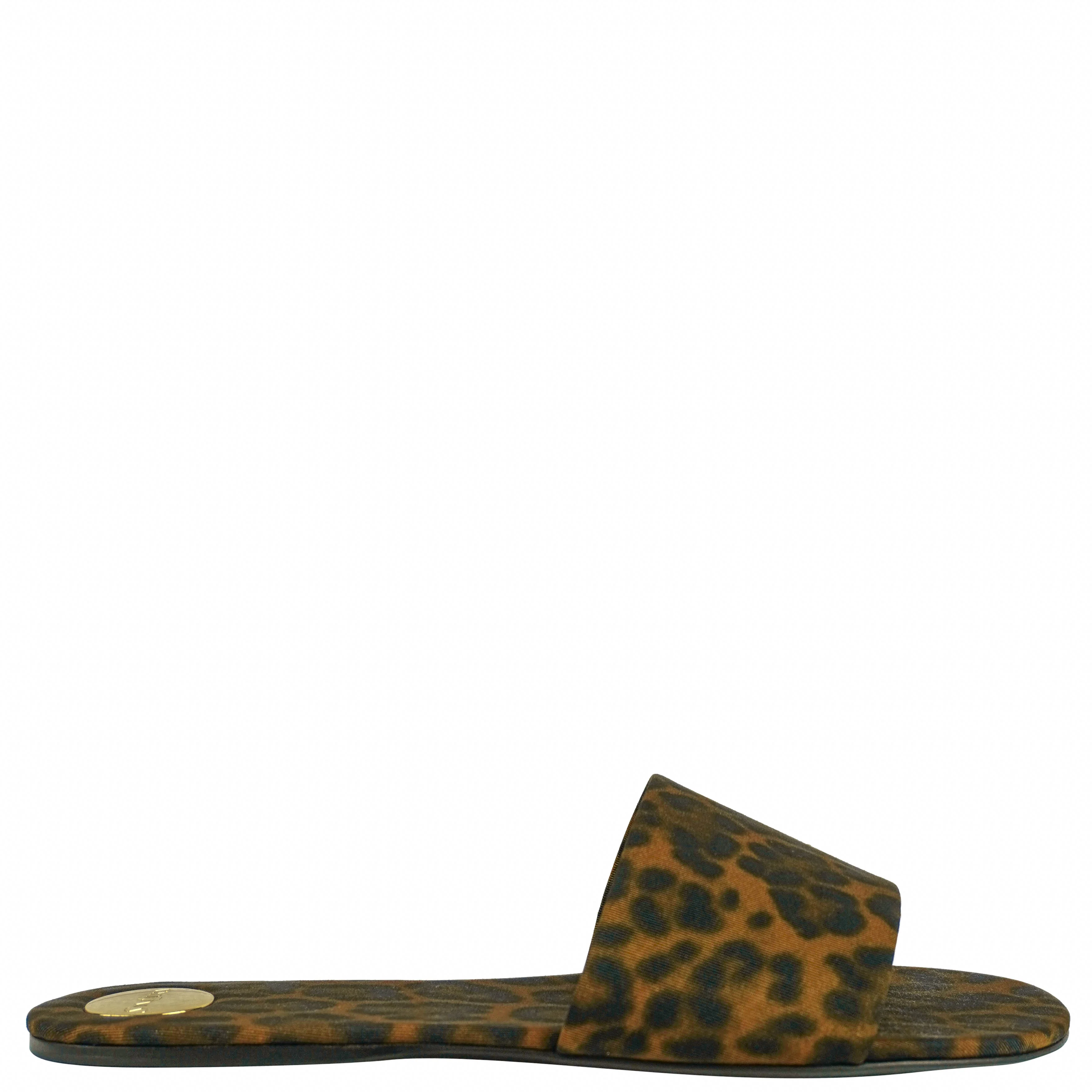 Saint Laurent Carlyle Sandals in Leopard Print