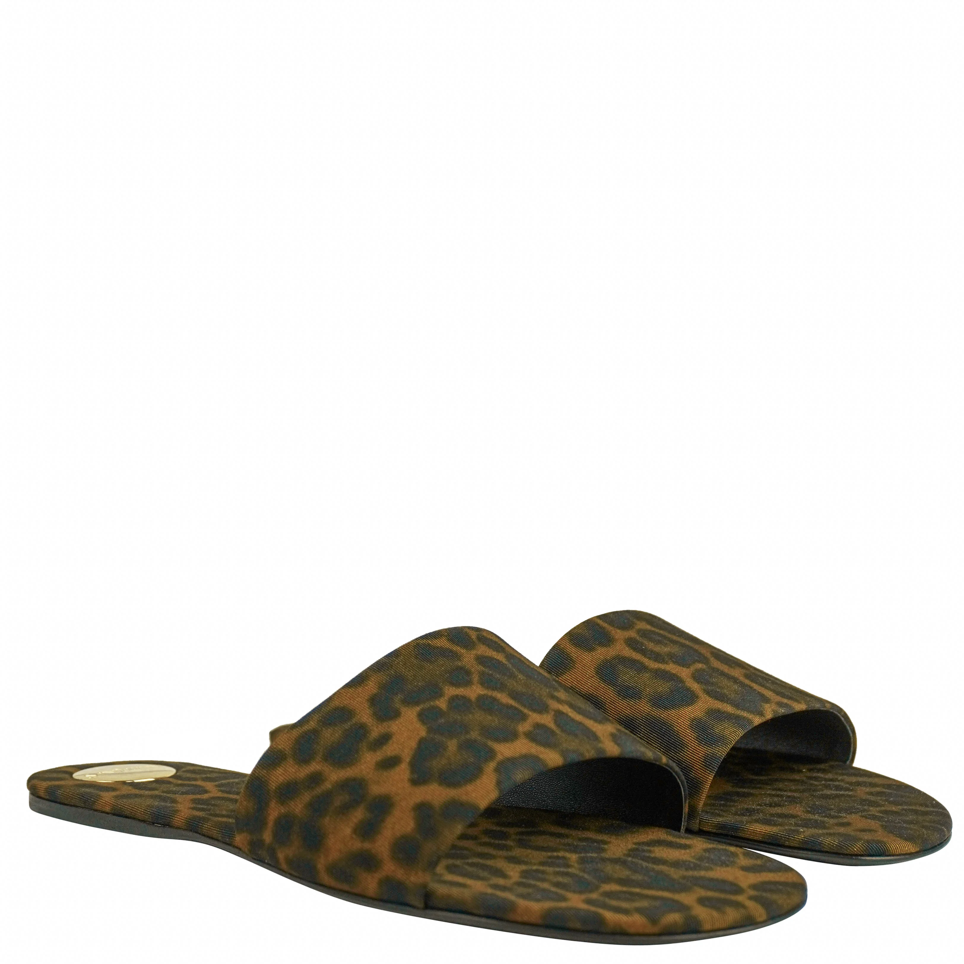 Saint Laurent Carlyle Sandals in Leopard Print - Image 3