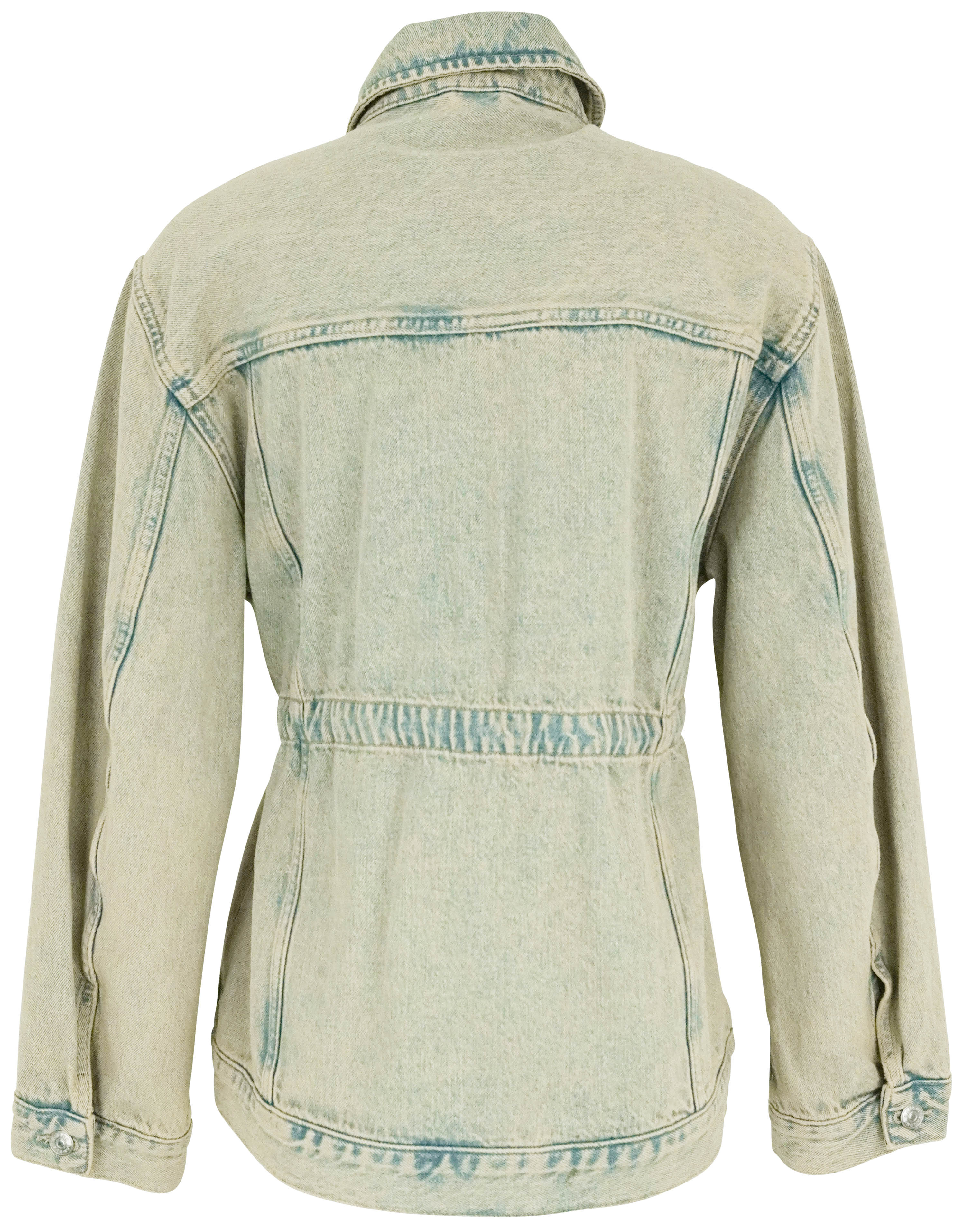 Samsøe Samagy Denim Jacket in Khaki Dust Break - Image 2