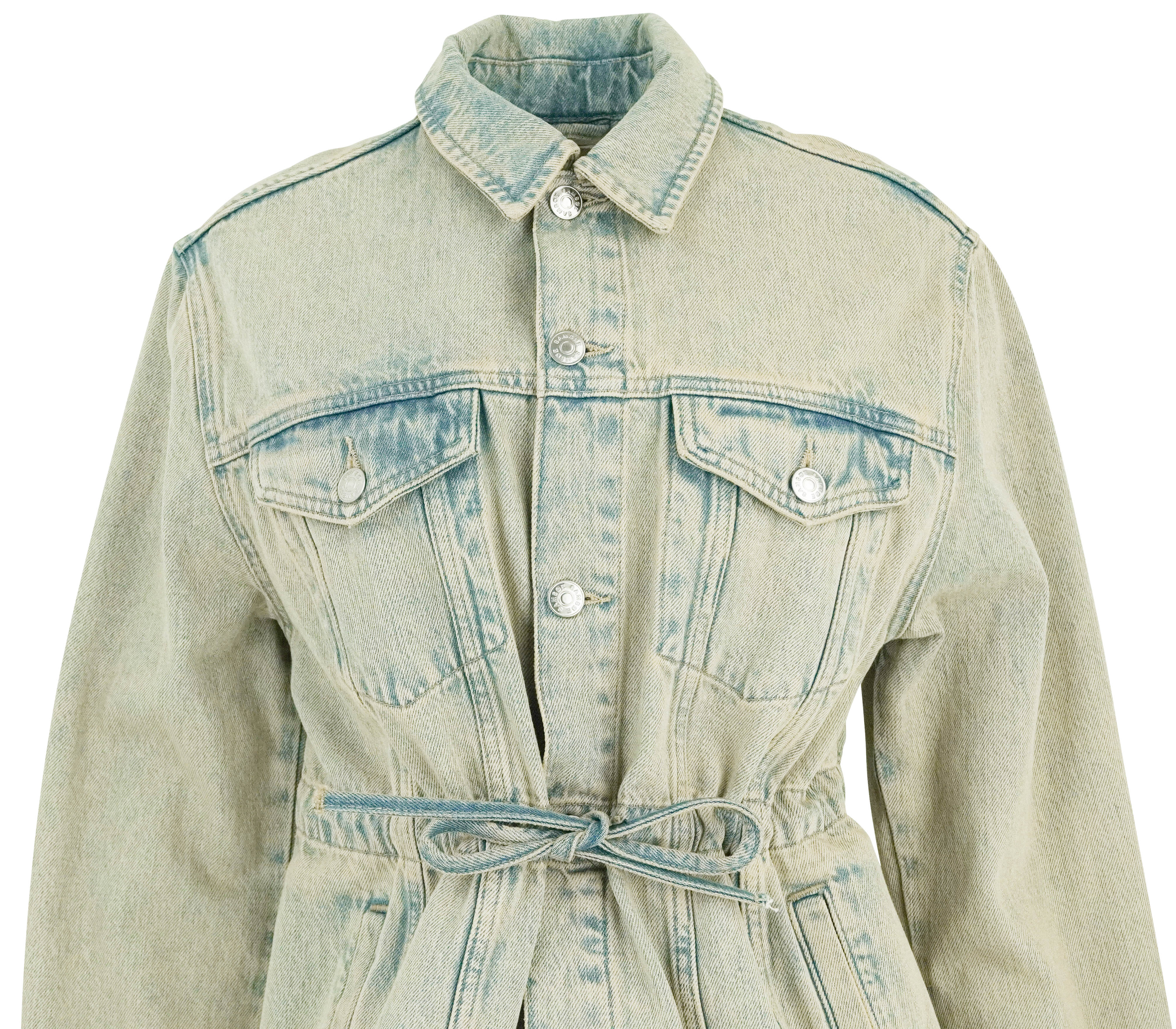 Samsøe Samagy Denim Jacket in Khaki Dust Break - Image 3