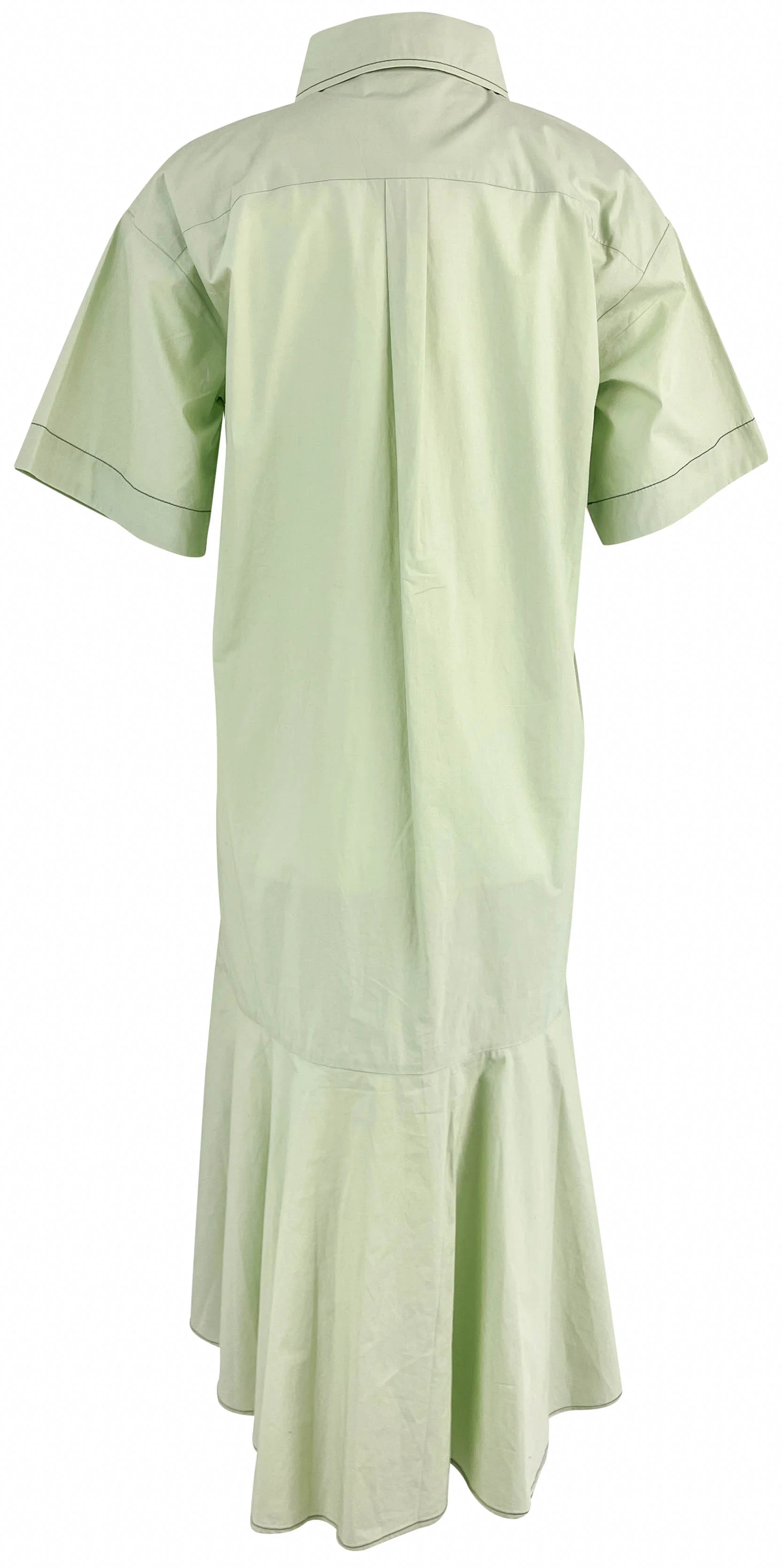 Sea New York Cotton Shirt Dress in Green - Image 2