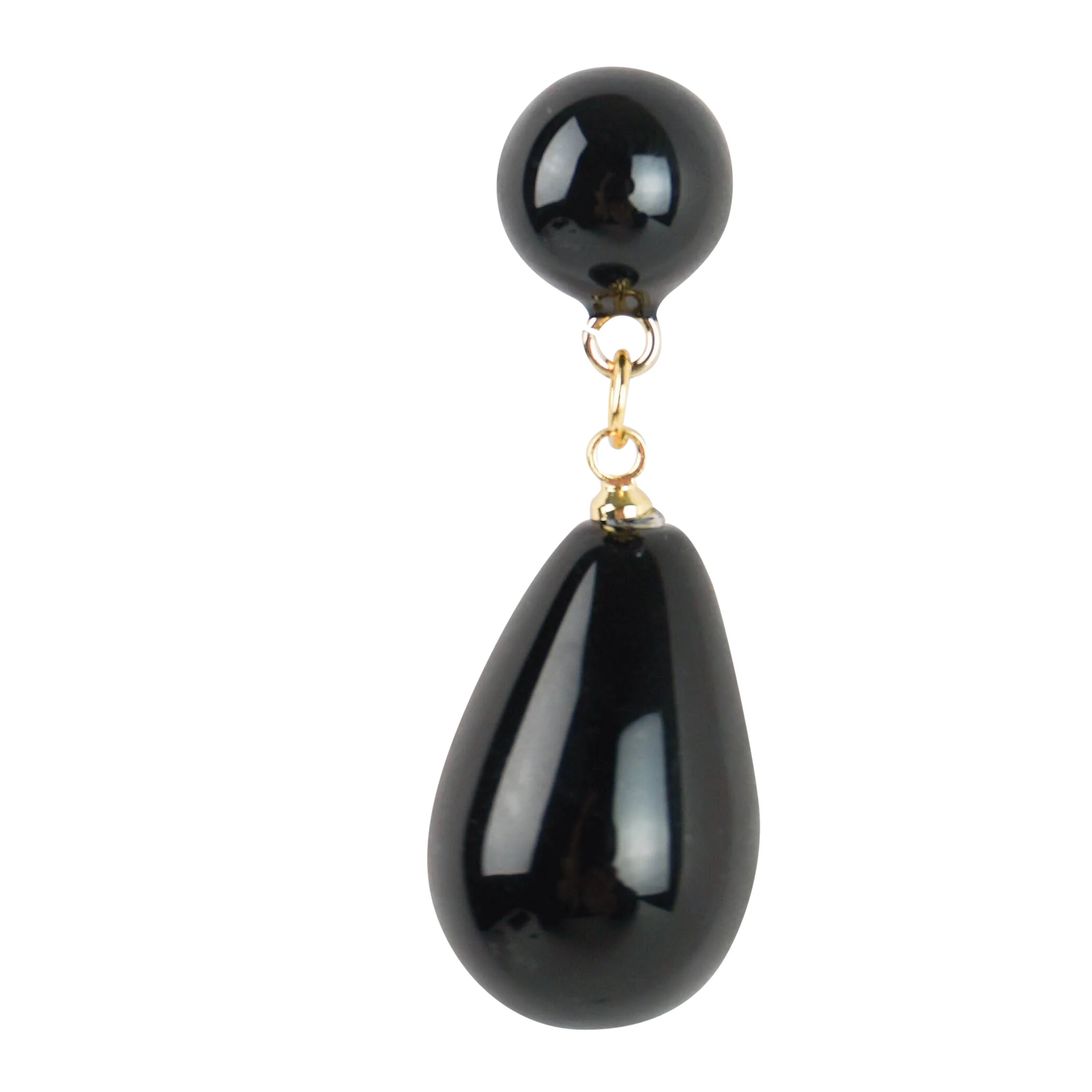 Shashi Drop Earrings in Black - Image 3