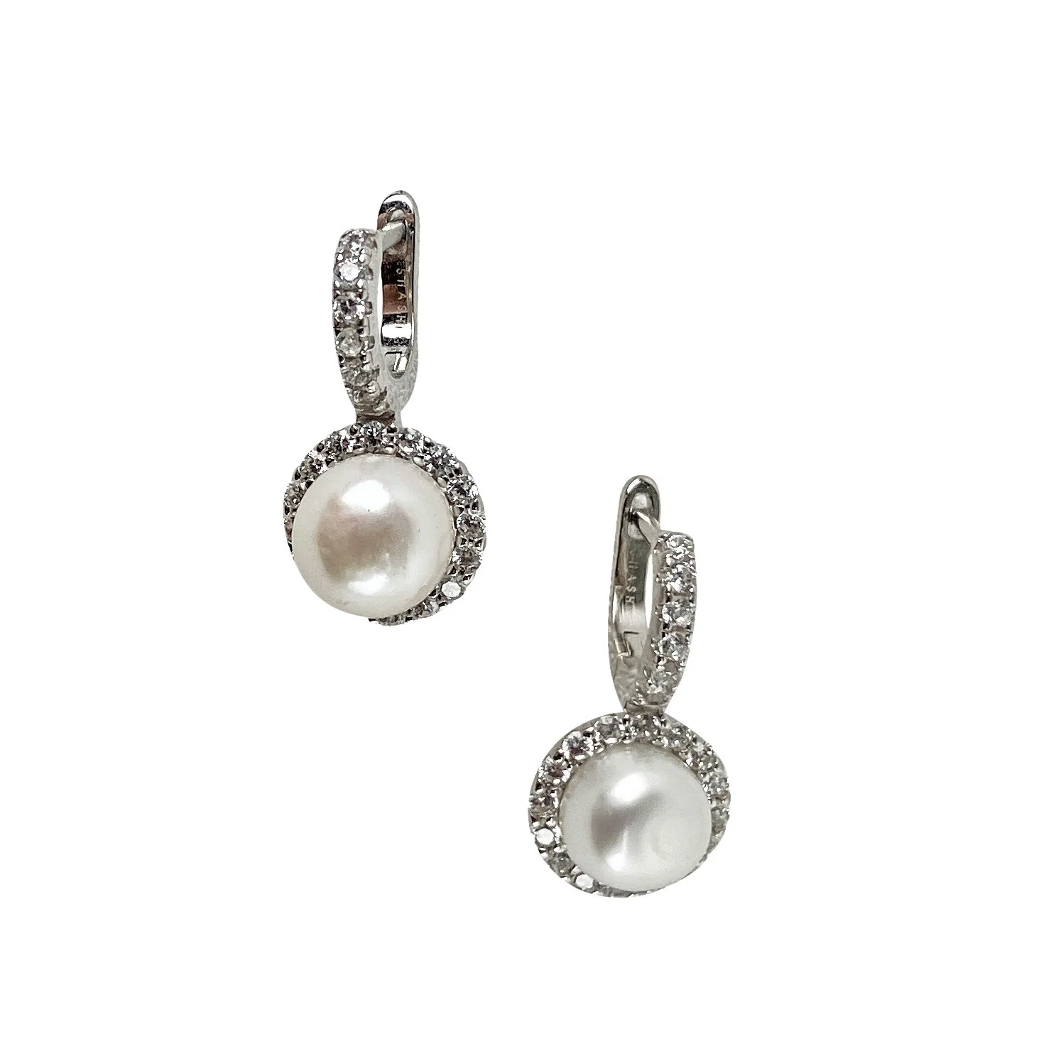 Shashi Halo Embellished Pearl Earrings