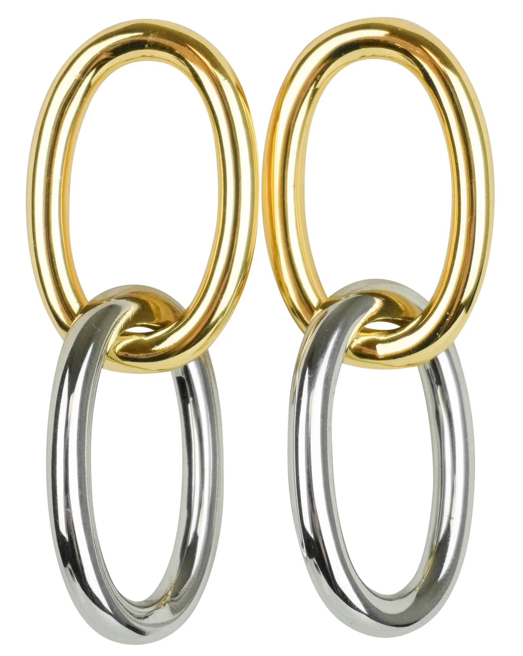 Shashi Lasso Hoop Earrings in Gold and Silver