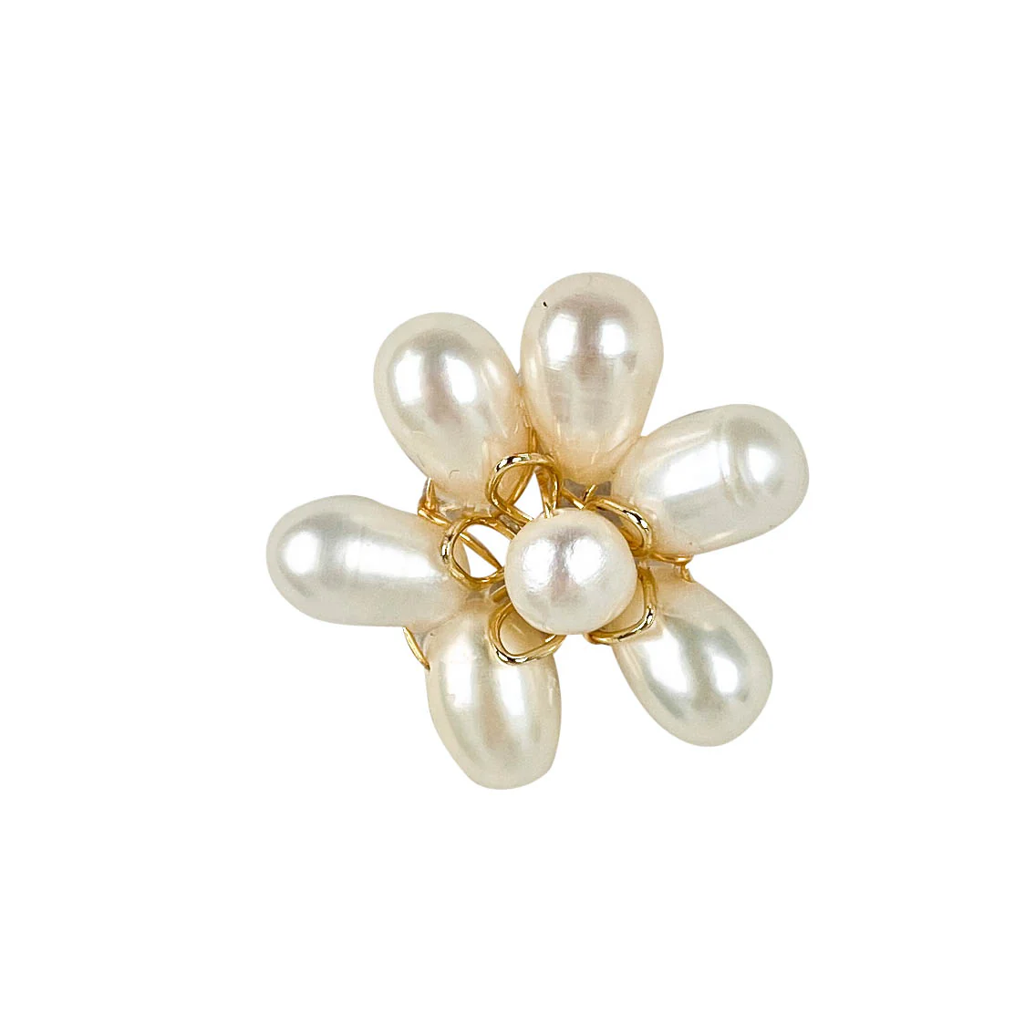 Shashi Pearl Flower Earrings - Image 3