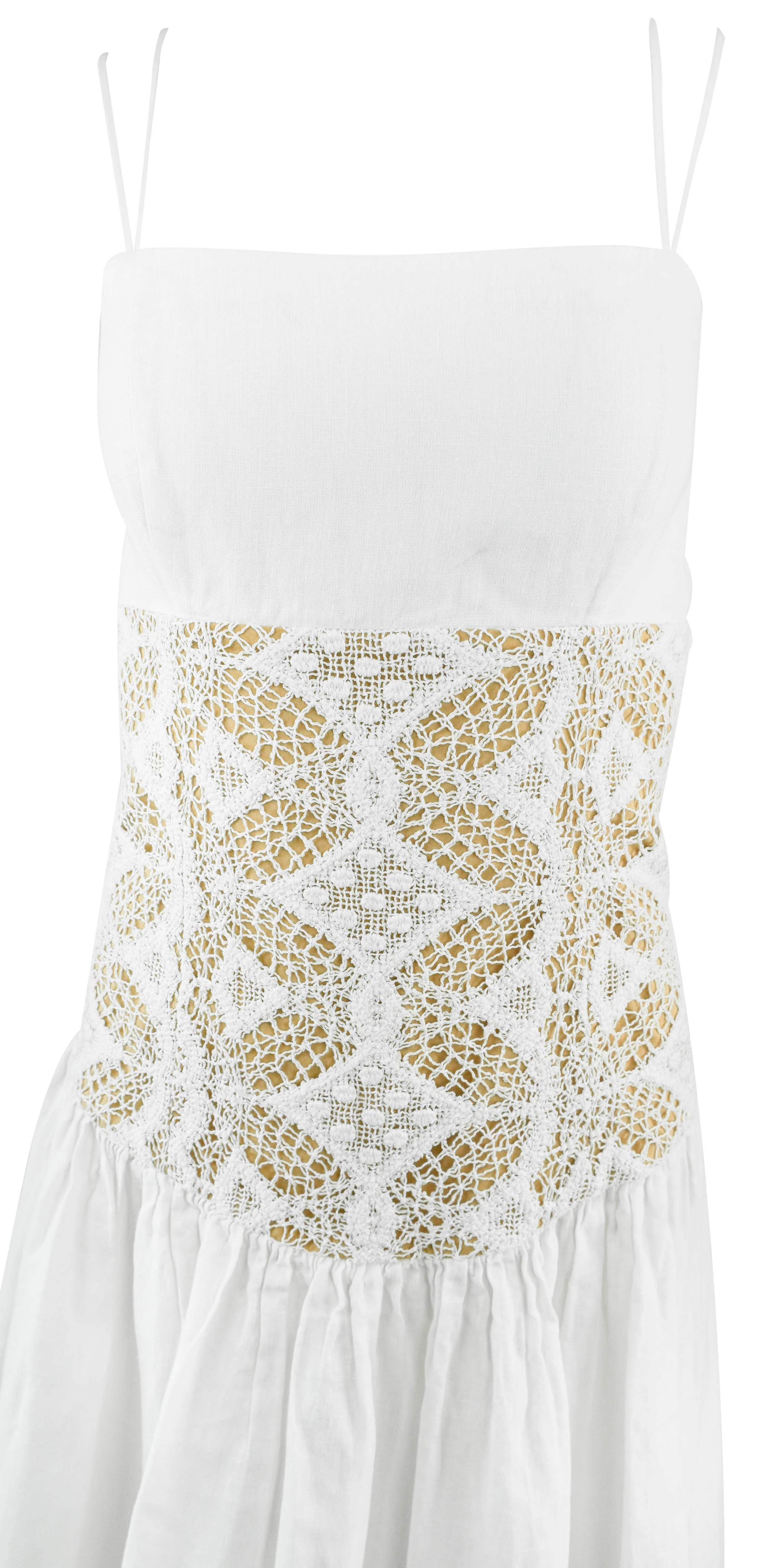 Silvia Tcherassi Pilar Lace Maxi Dress in White - Image 3