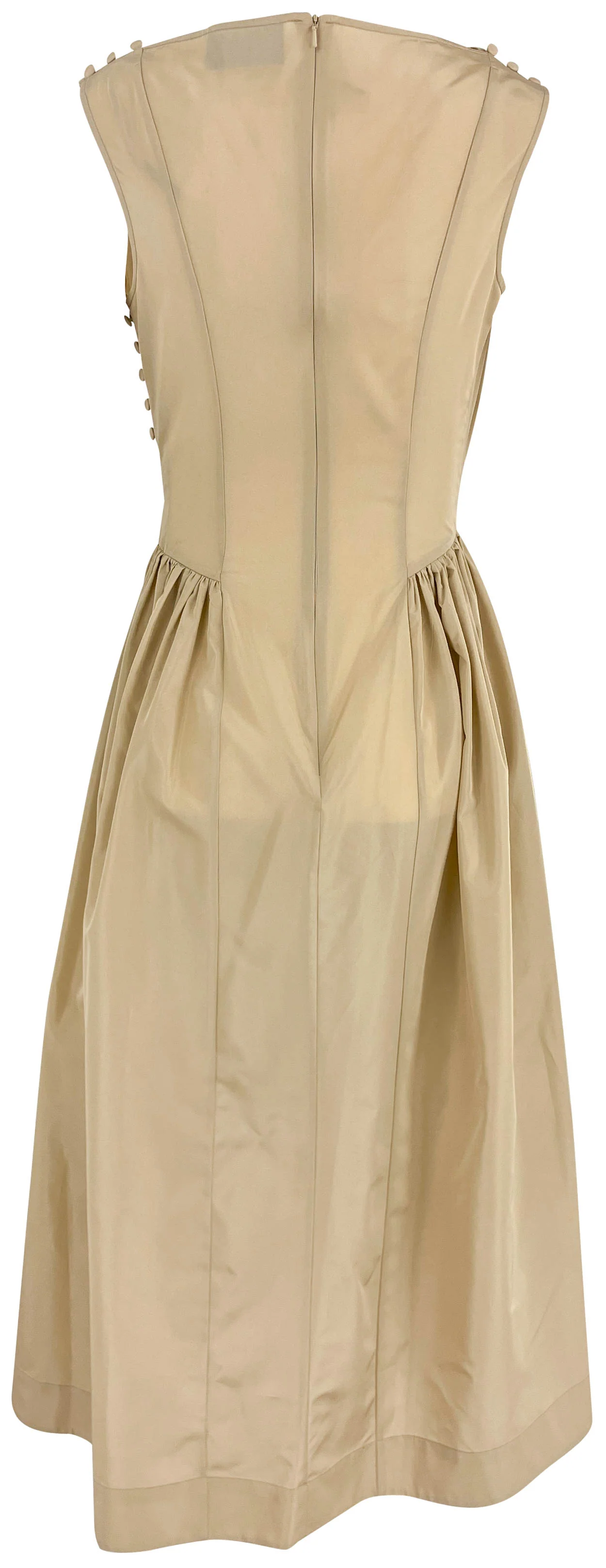 Simone Rocha Hip Detail Draped Bind Dress in Stone - Image 2