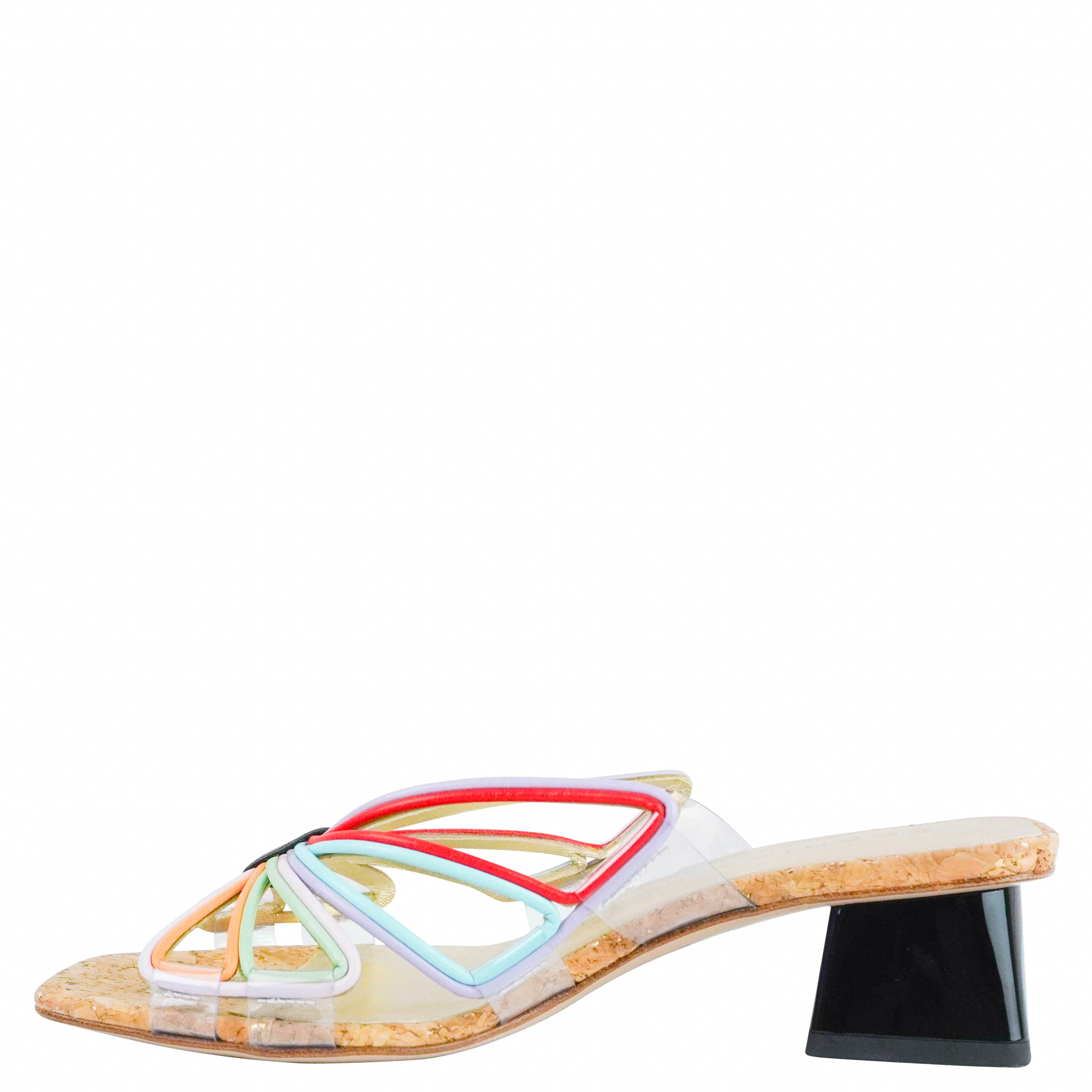 Sophia Webster Havanna Mules in Cork and Multi - Image 2