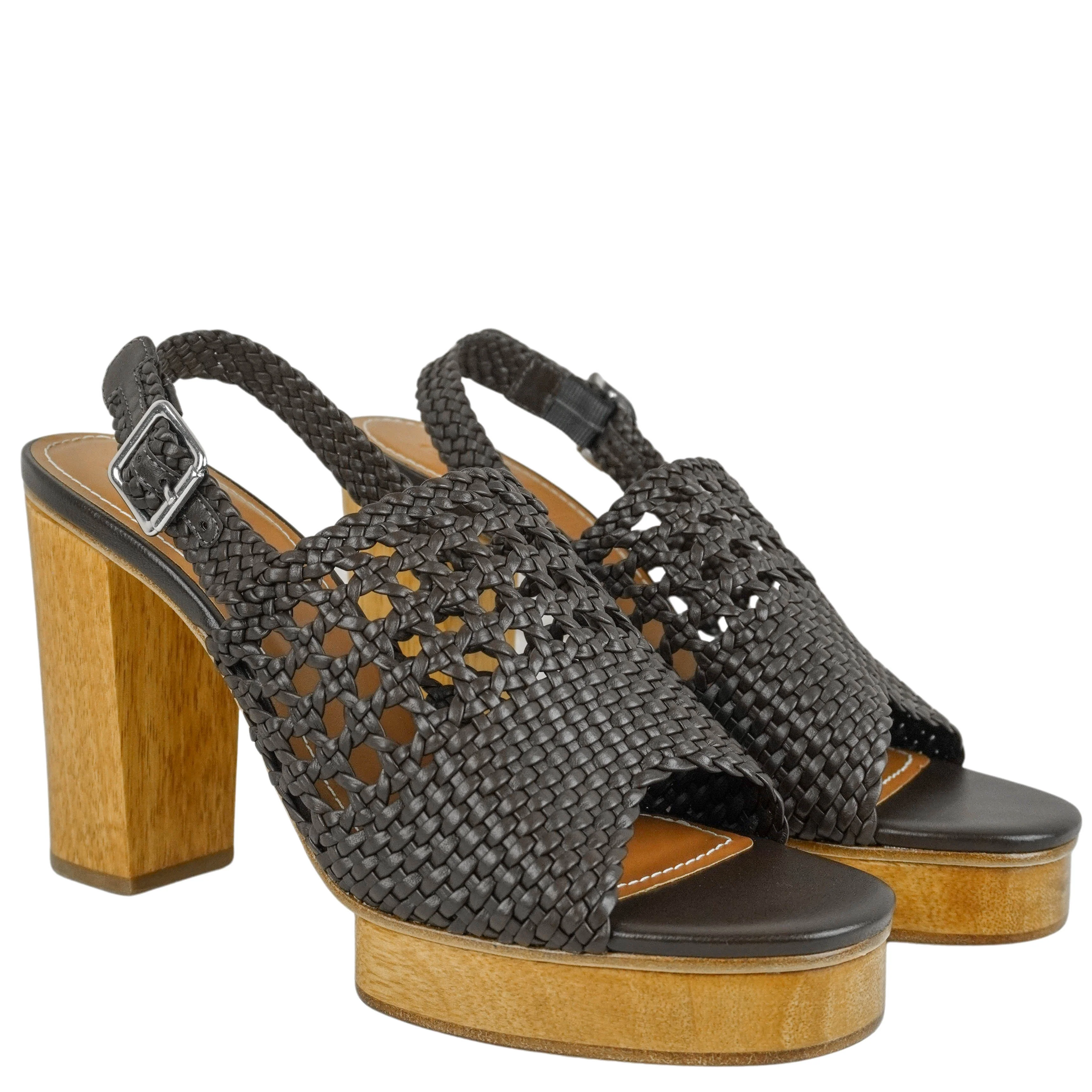 Staud Martina Platform Heels in Espresso - Image 3
