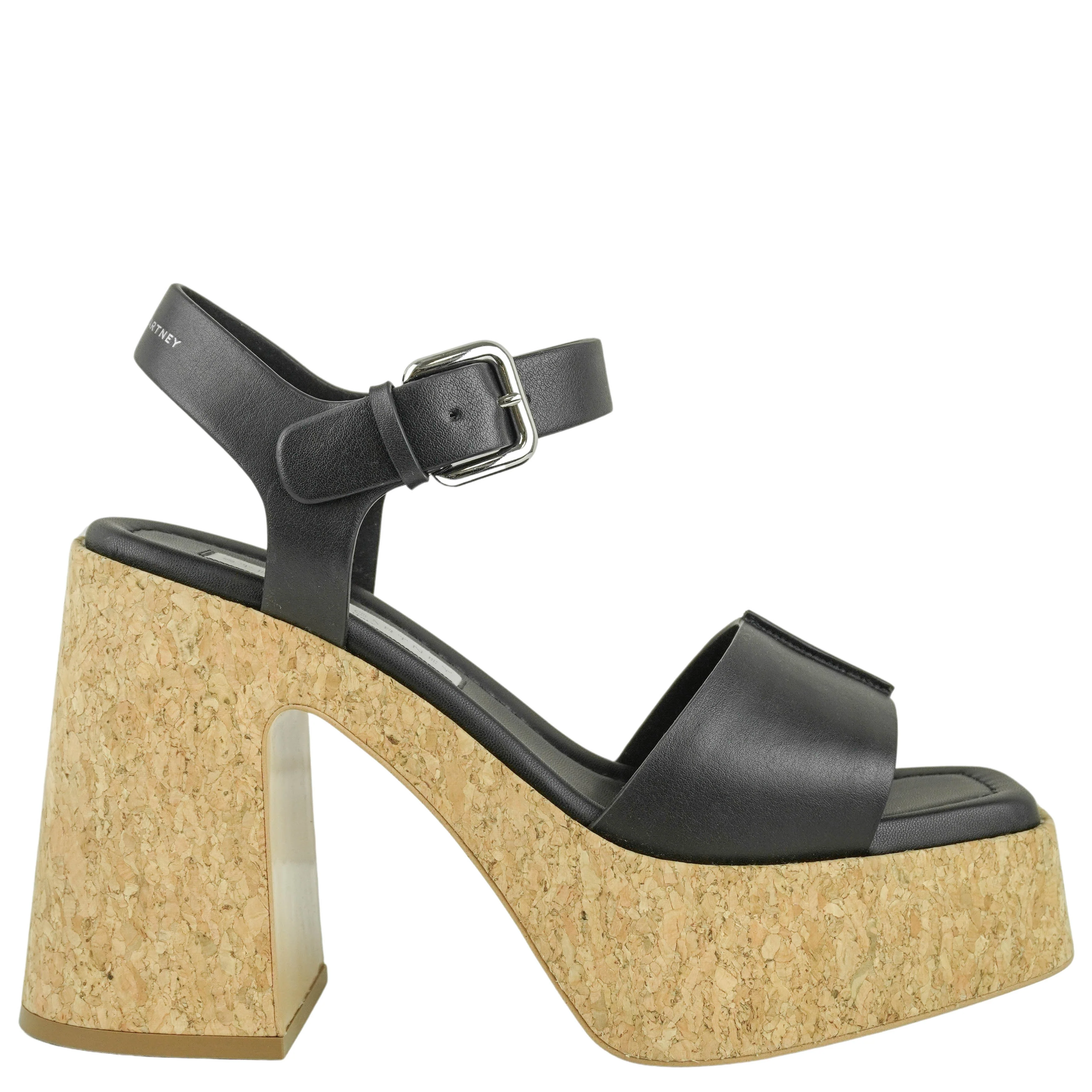 Stella McCartney Skyla Buckled Platform Sandals in Black