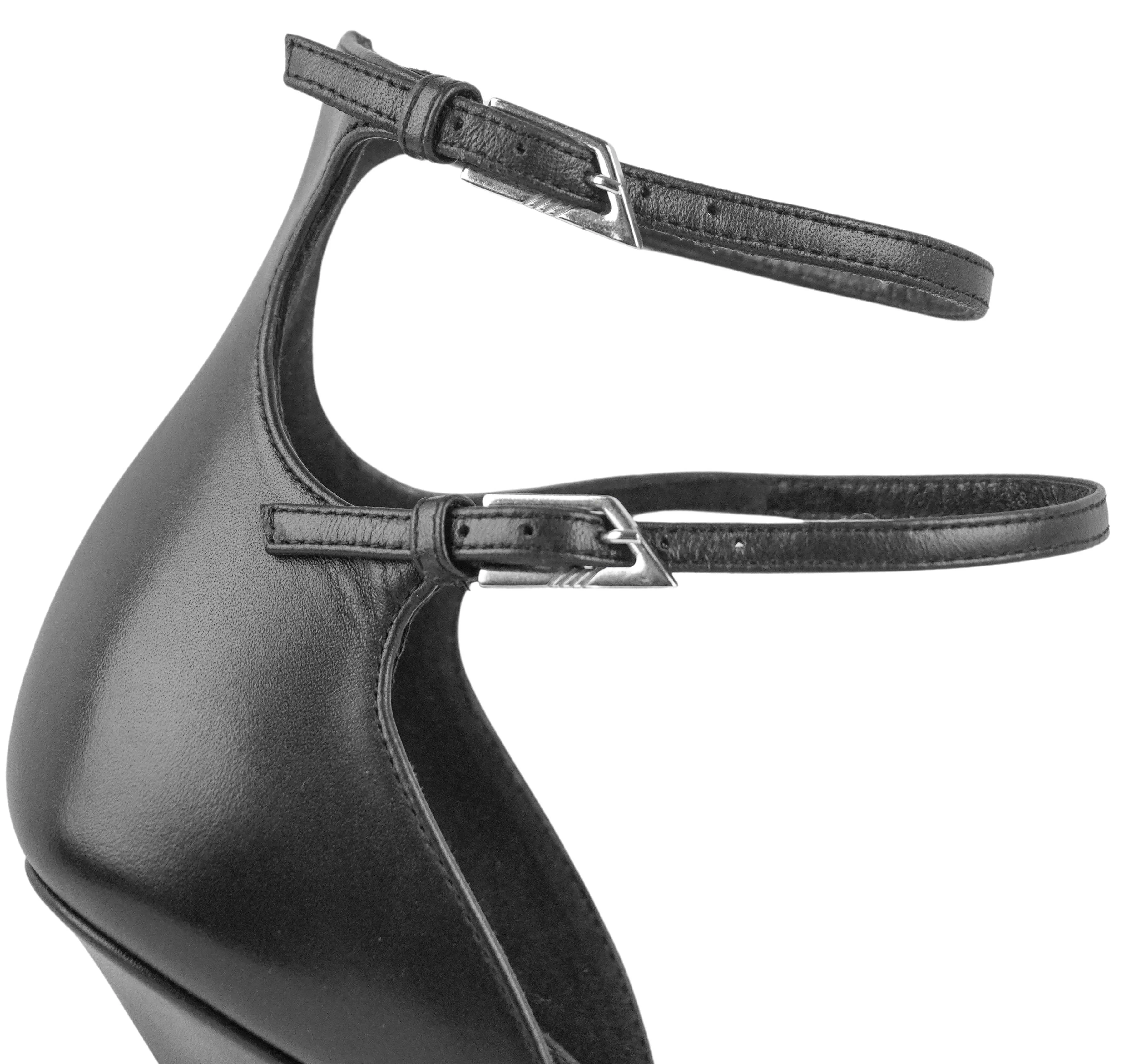 The Attico Grace Ankle Strap Sandal Heels in Black - Image 3