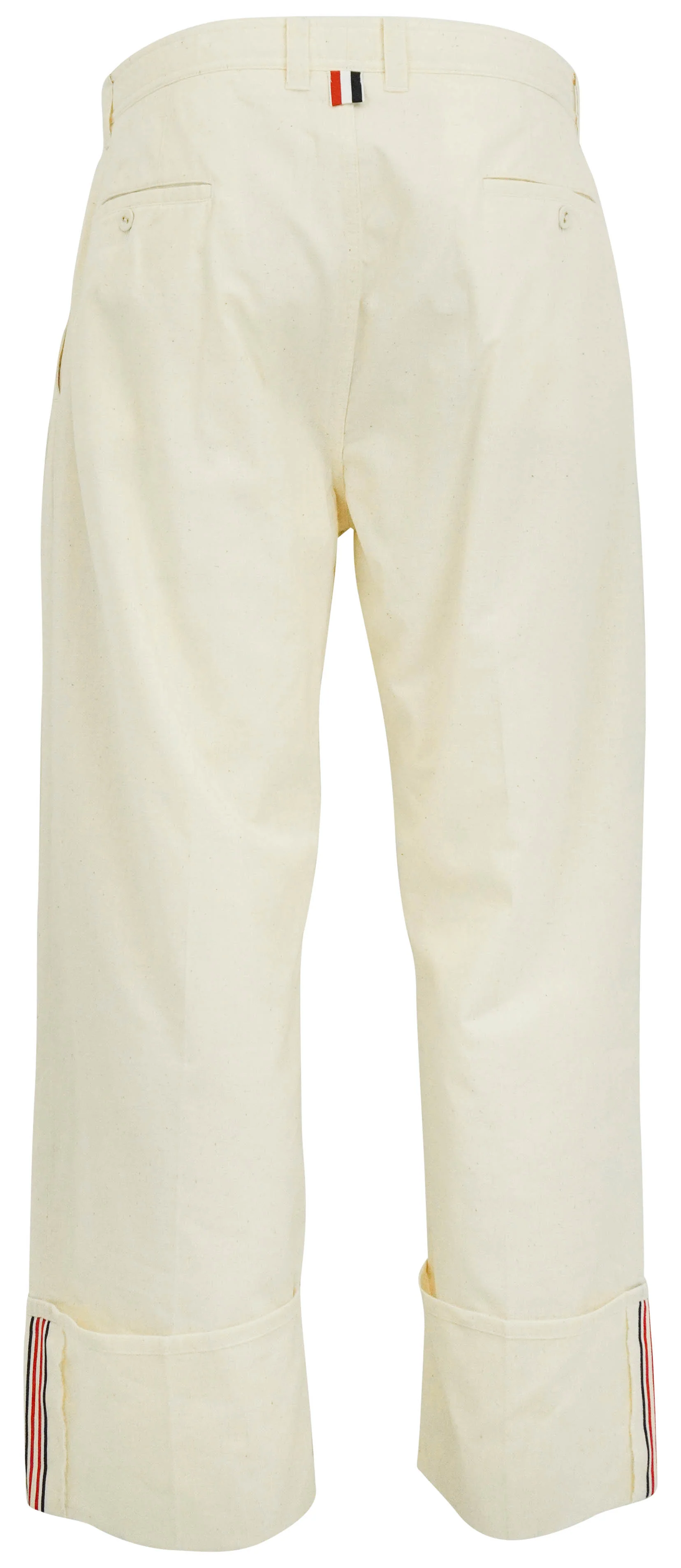 Thom Browne. Cuffed Straight Leg Trousers in Ecru - Image 2