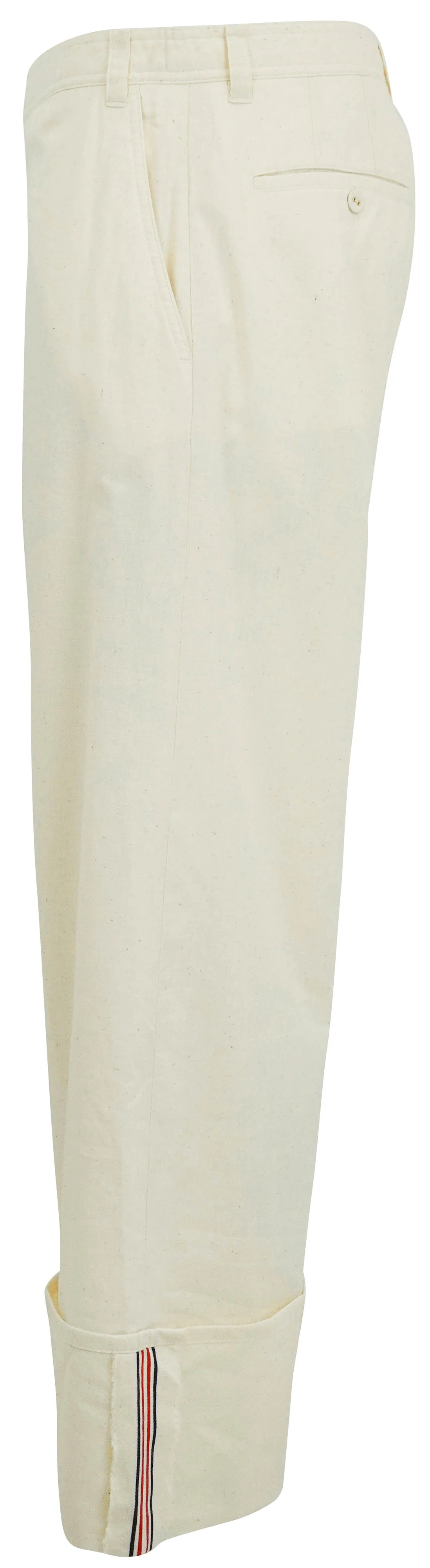 Thom Browne. Cuffed Straight Leg Trousers in Ecru - Image 3