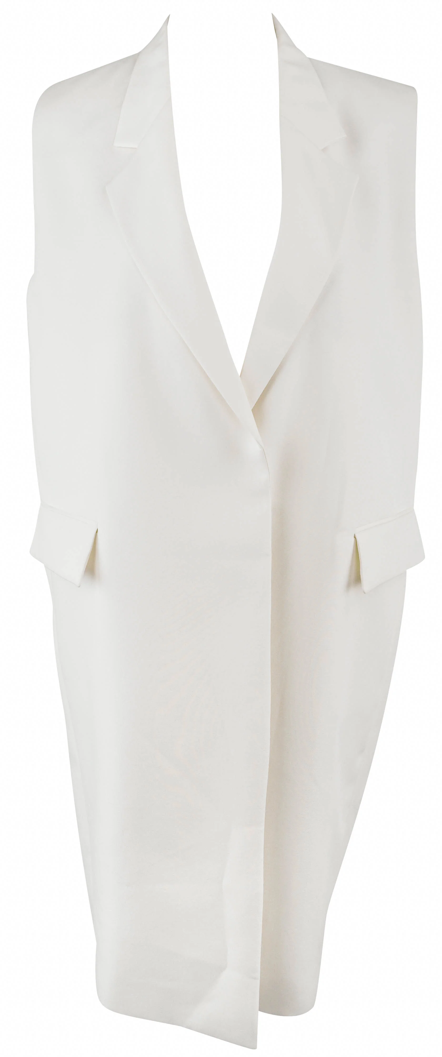Toteme Sleeveless Coat in Off White