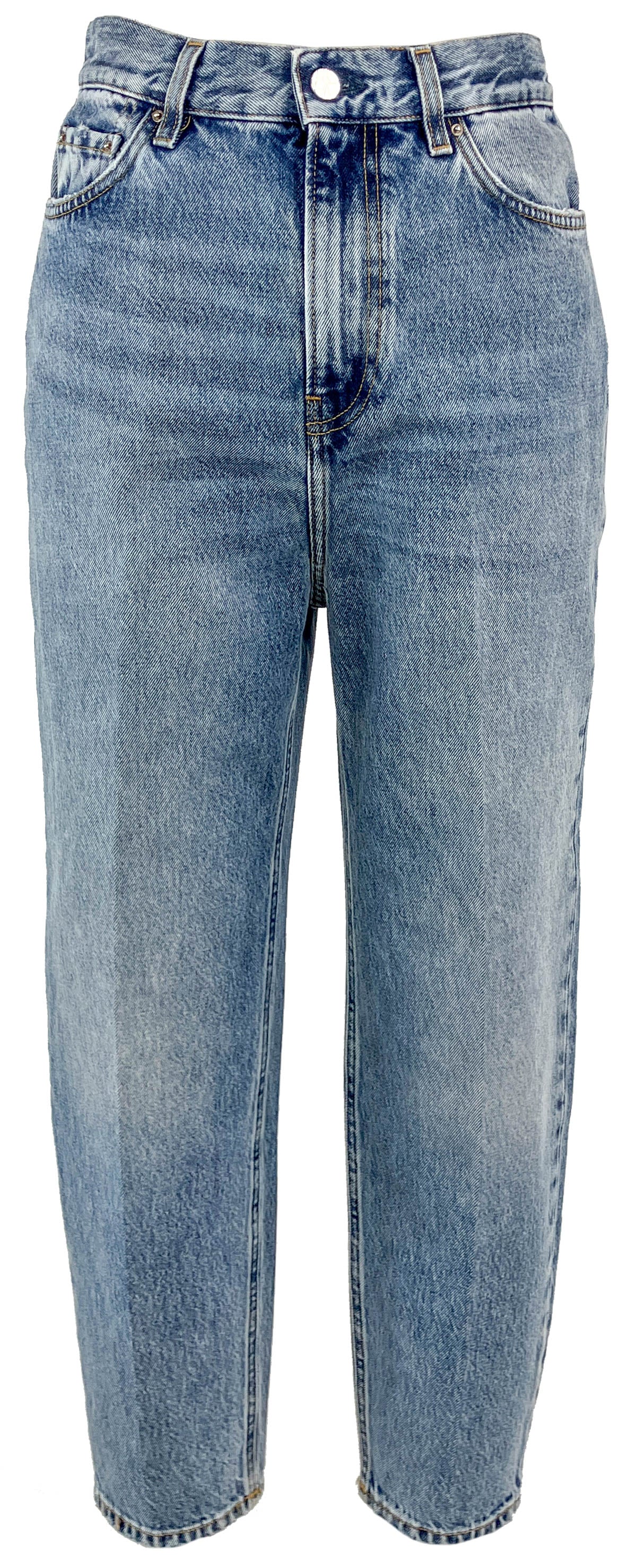 Toteme Tapered Leg Denim in Worn Blue