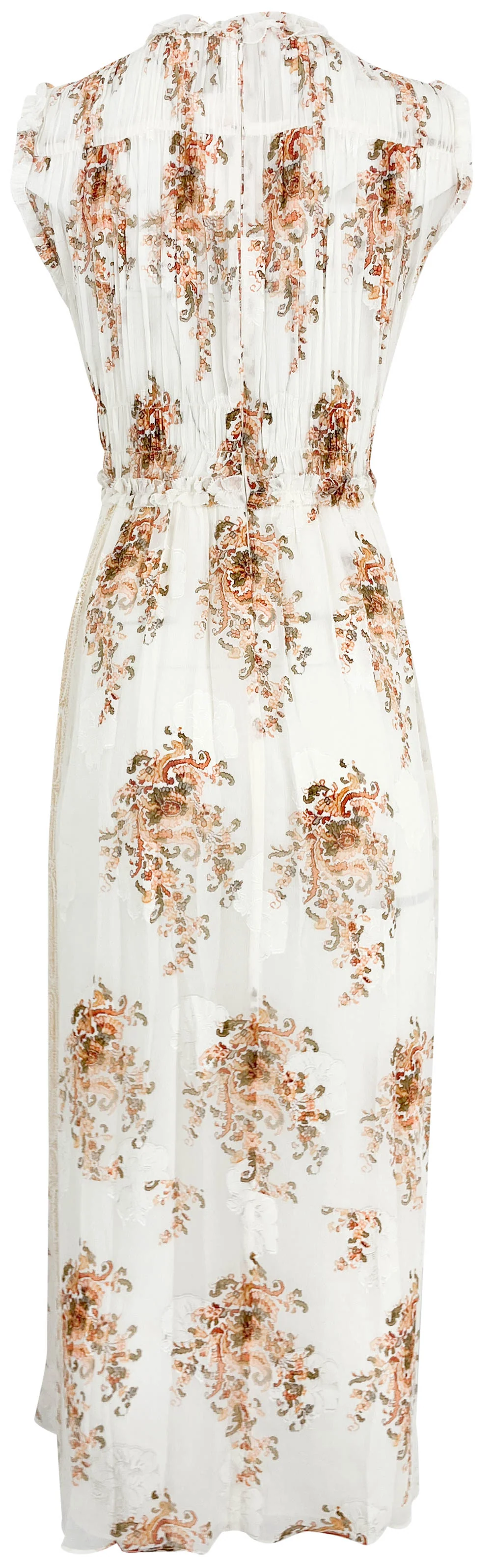 Ulla Johnson Kasia Chiffon Midi Dress in Alabaster - Image 2