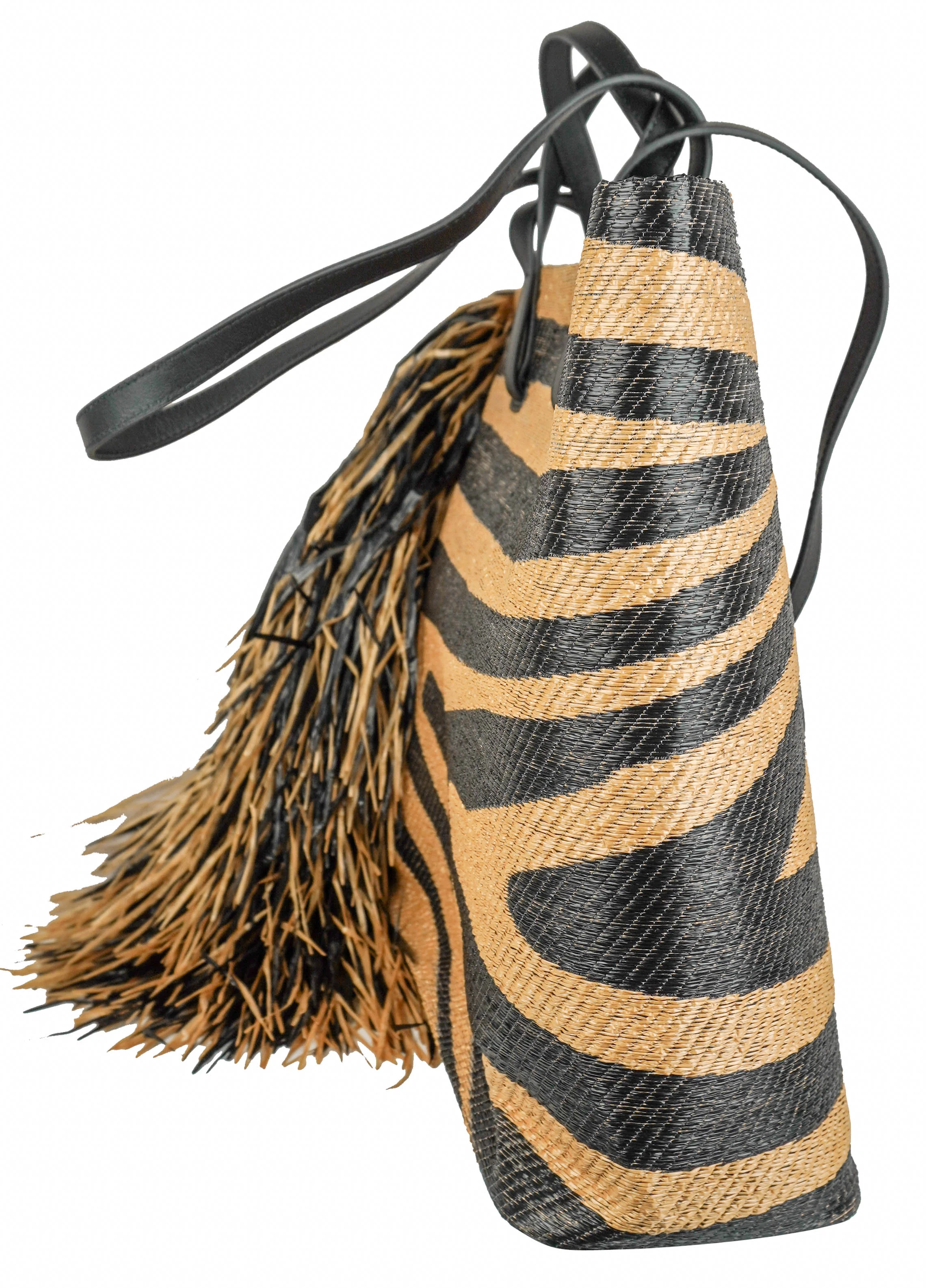 Ulla Johnson Lali Large Raffia Tote in Tapir - Image 5