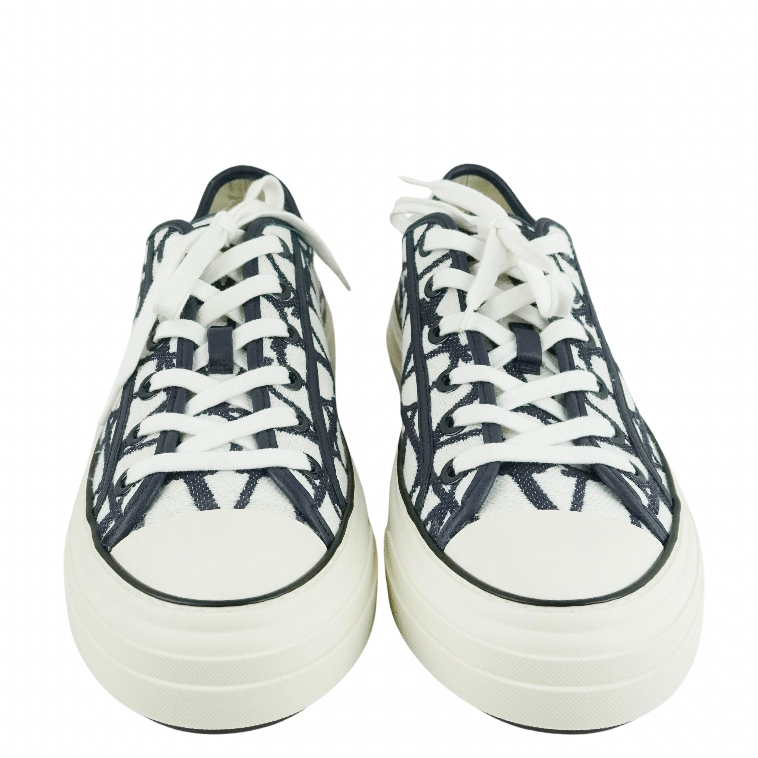 Valentino Totaloop Toile Iconagraphe Sneakers in White and Navy - Image 5