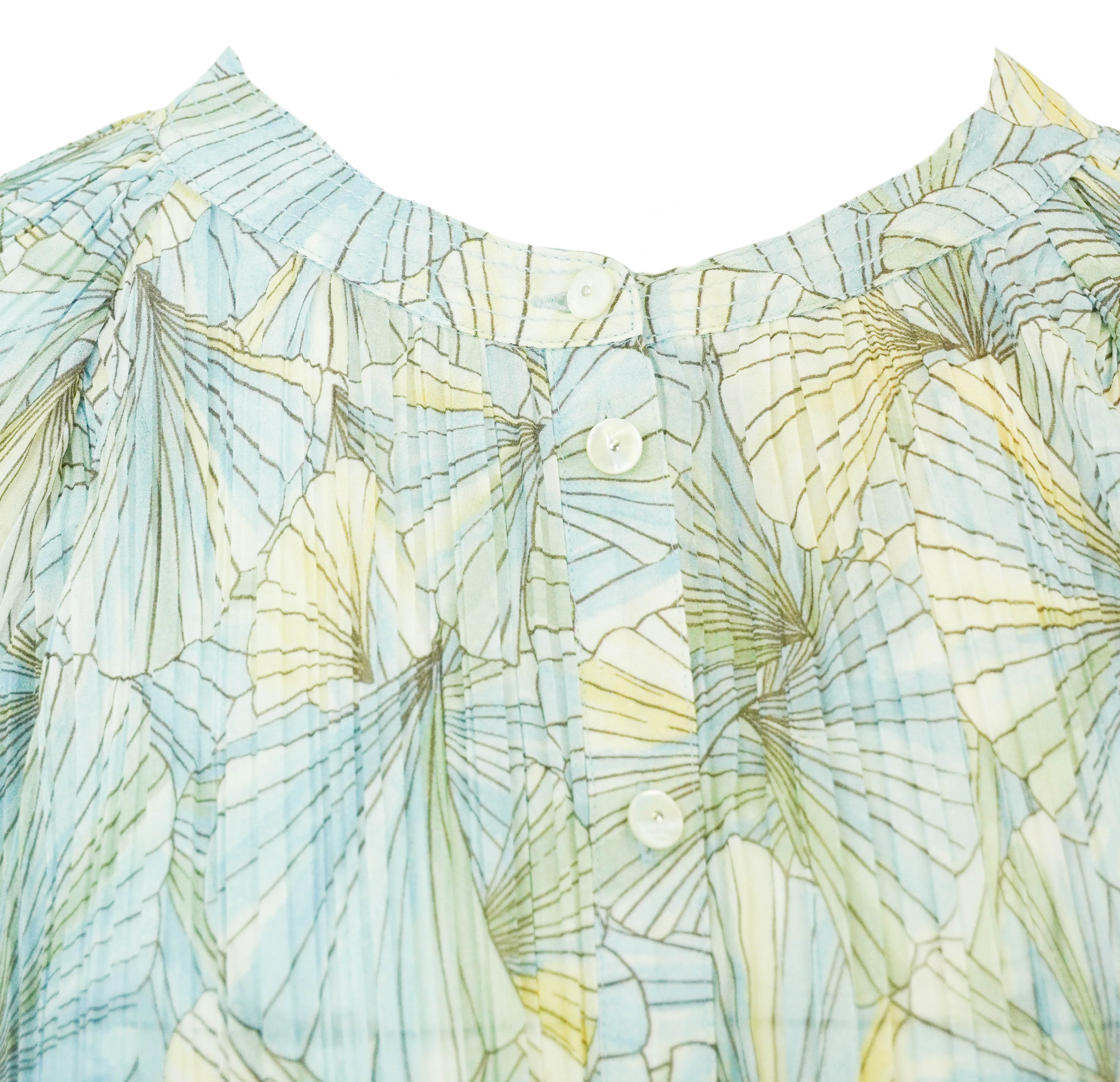 Veronica Beard Fennel Blouse in Powder Blue Multi - Image 3