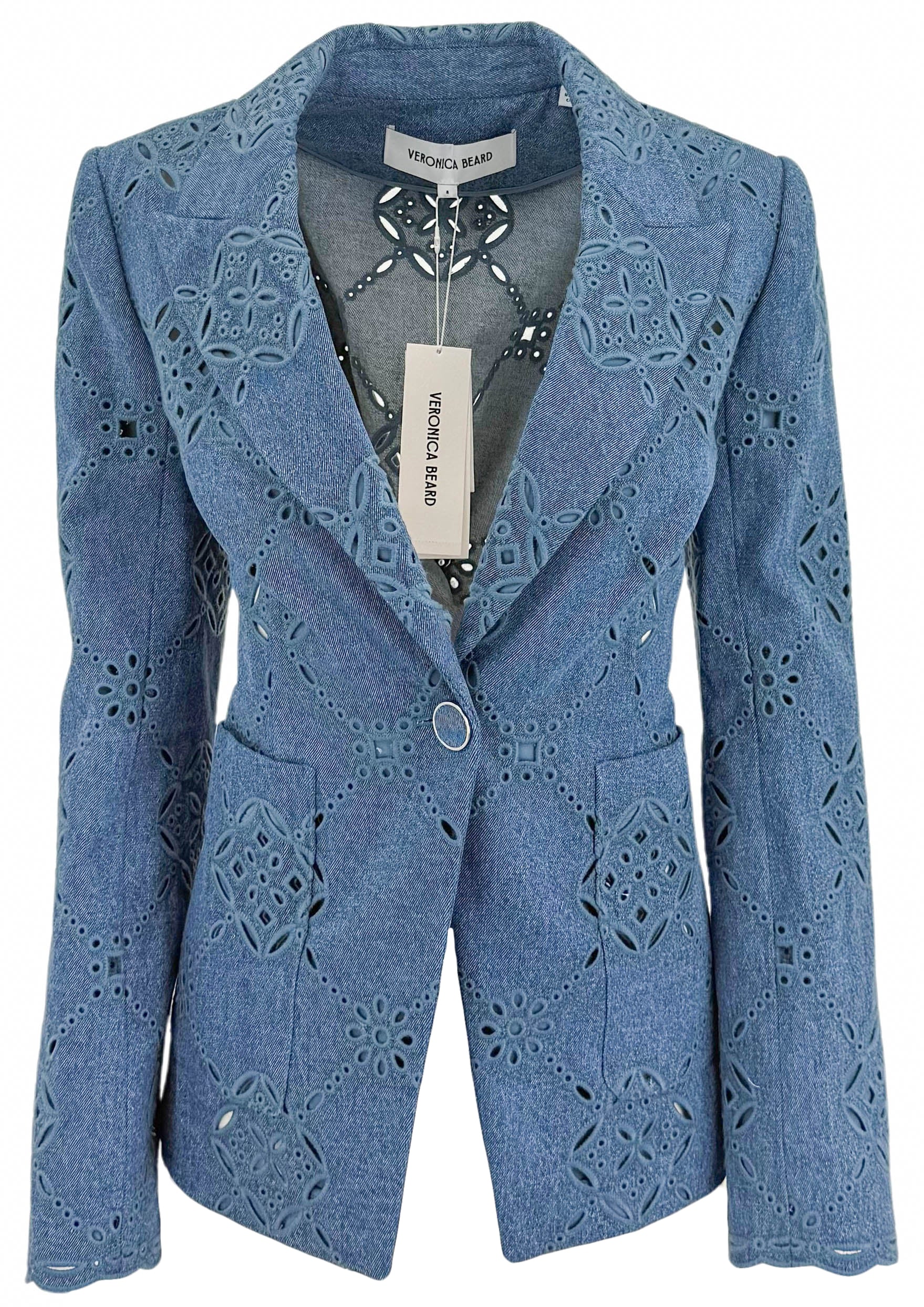 Veronica Beard Naira Blazer in Sea Glare