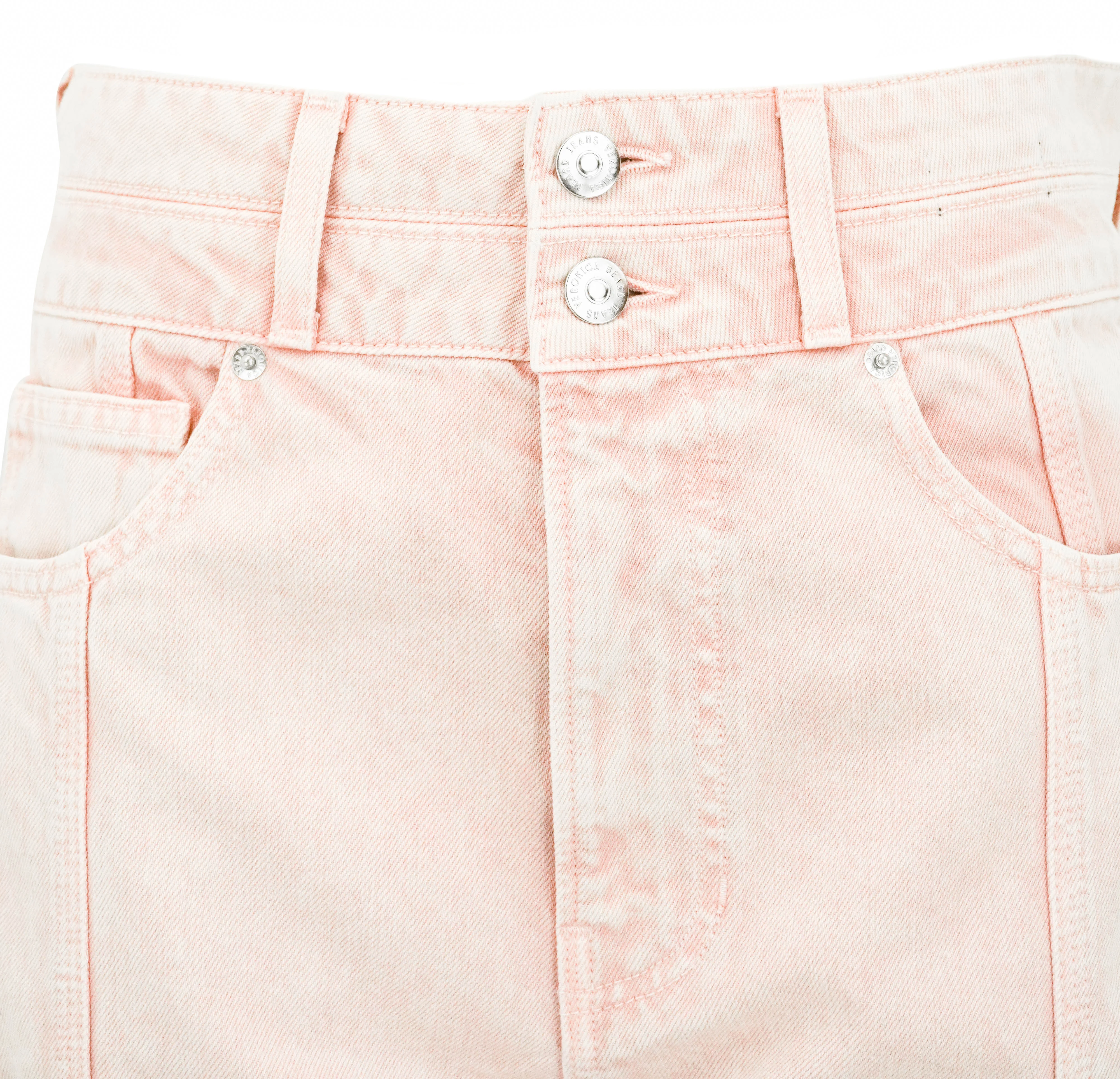Veronica Beard Taylor Cropped Denim in Stoned Pink Shell - Image 3