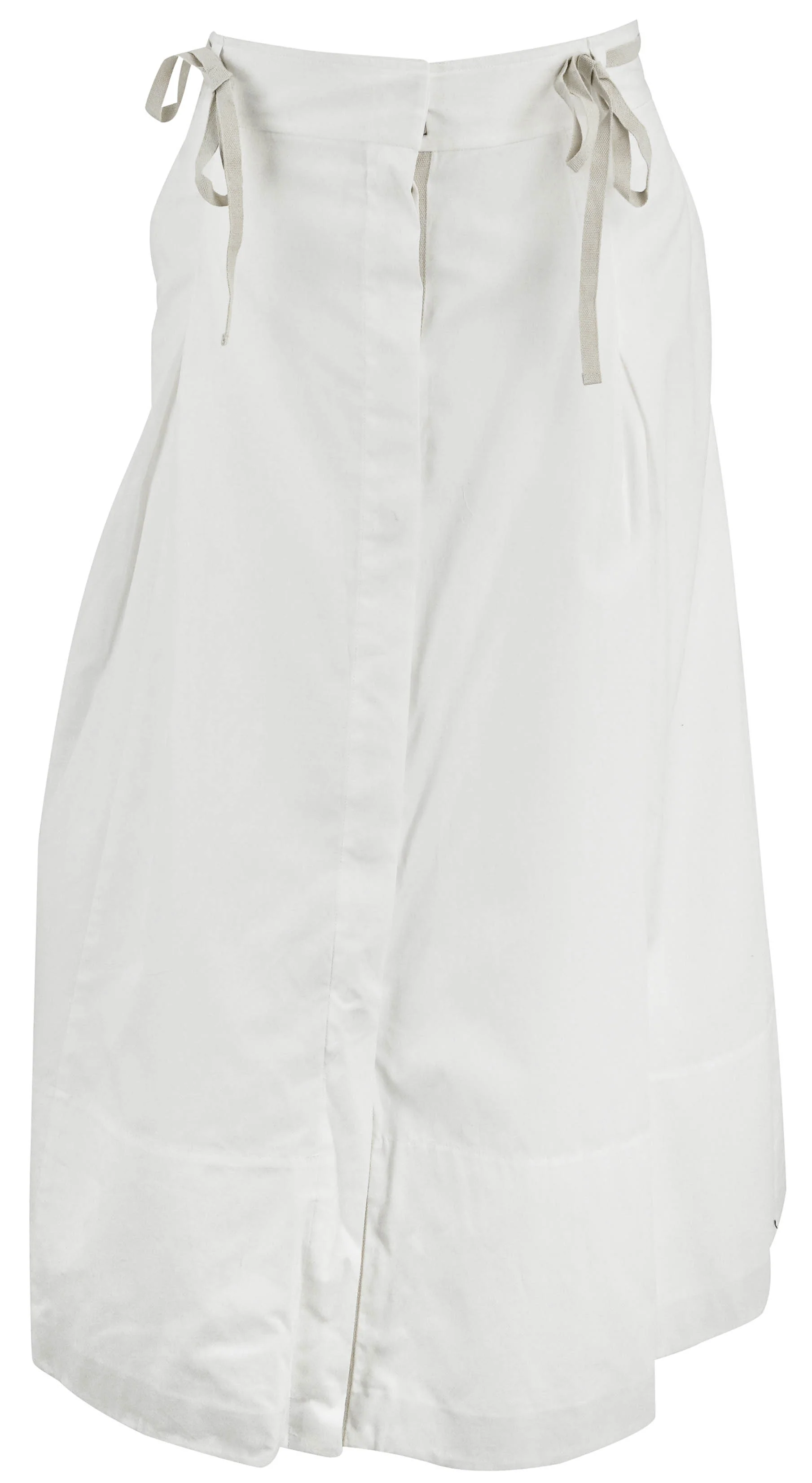 Vince. Canvas Tape Cotton Midi Skirt in White