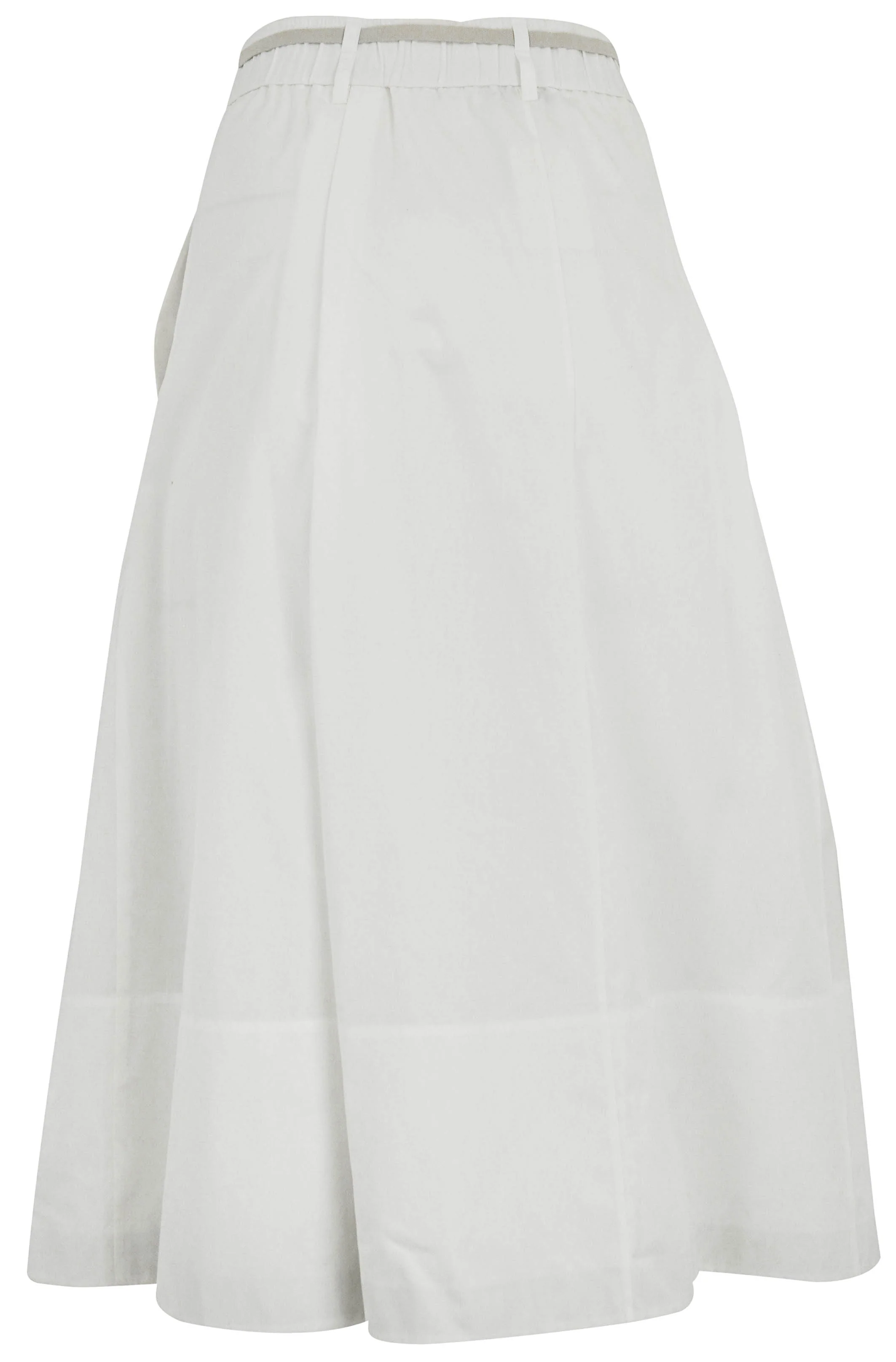 Vince. Canvas Tape Cotton Midi Skirt in White - Image 2