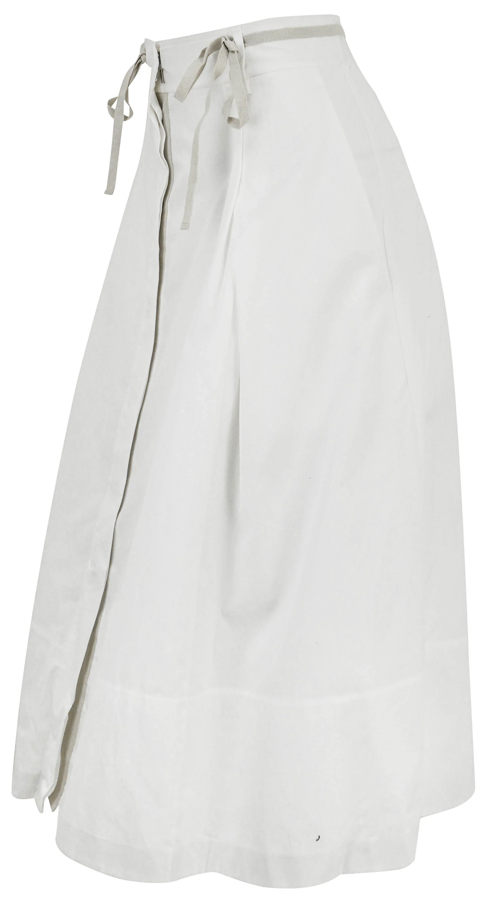 Vince. Canvas Tape Cotton Midi Skirt in White - Image 3
