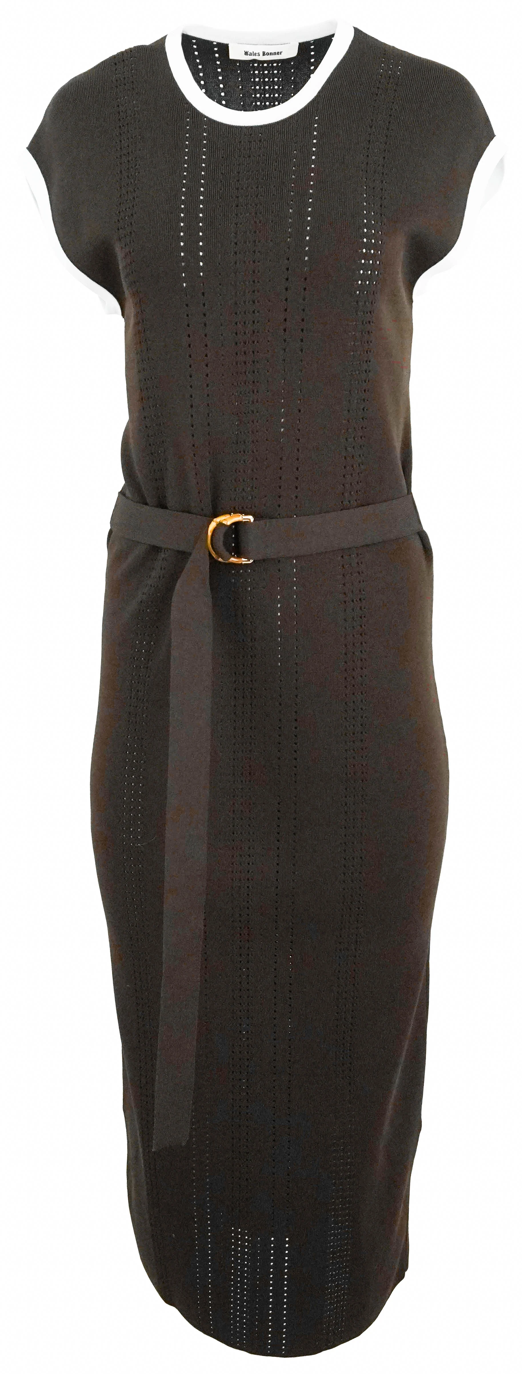 Wales Bonner Rhyme Knit Dress in Dark Brown