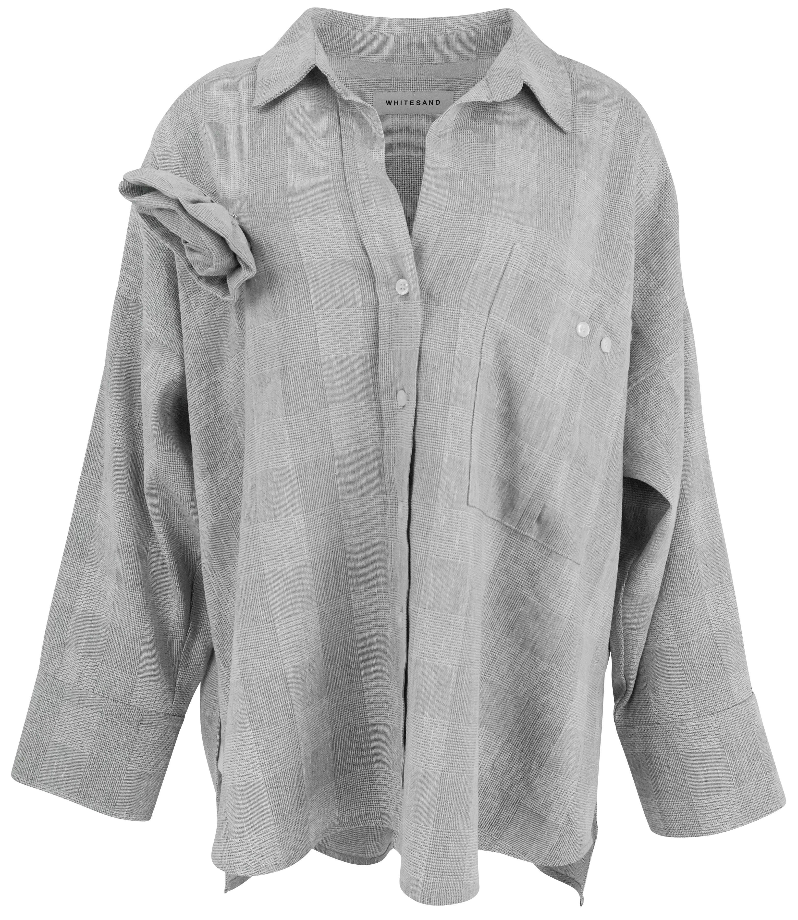 White Sand Rosie Blouse in Grey/White
